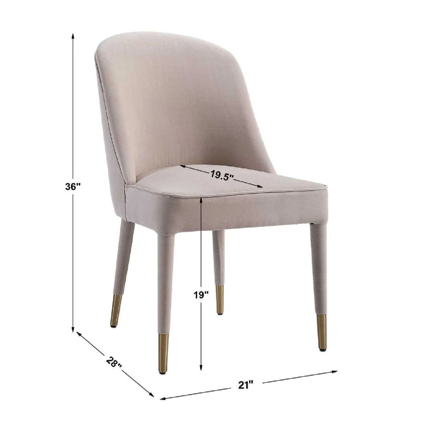 Luxury Upholstered Fabric Modern Dining Chair European Style for Villa