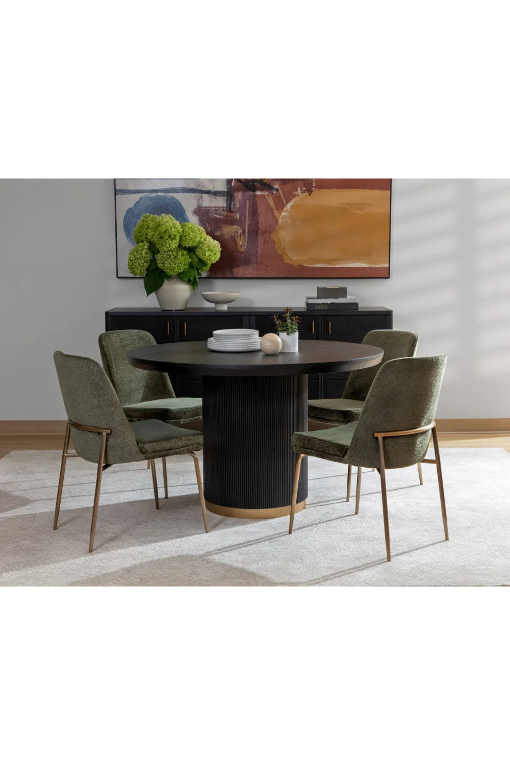 Luxury Upholstered Fabric Modern Dining Chair European Style for Villa