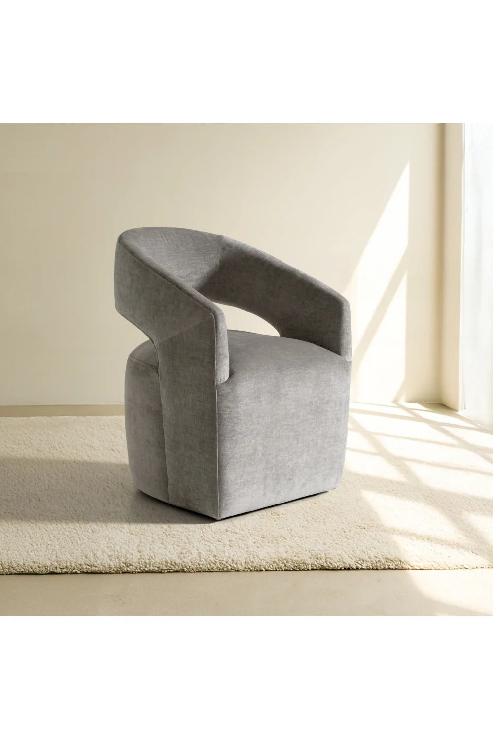 Luxury Upholstered Fabric Modern Dining Chair European Style for Villa