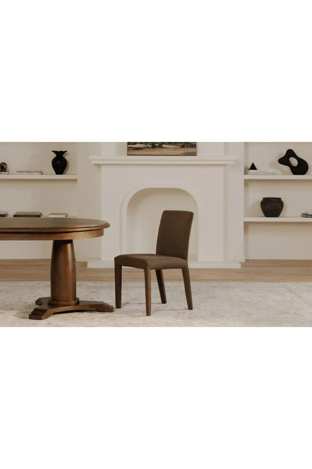 Luxury Upholstered Fabric Modern Dining Chair European Style for Villa