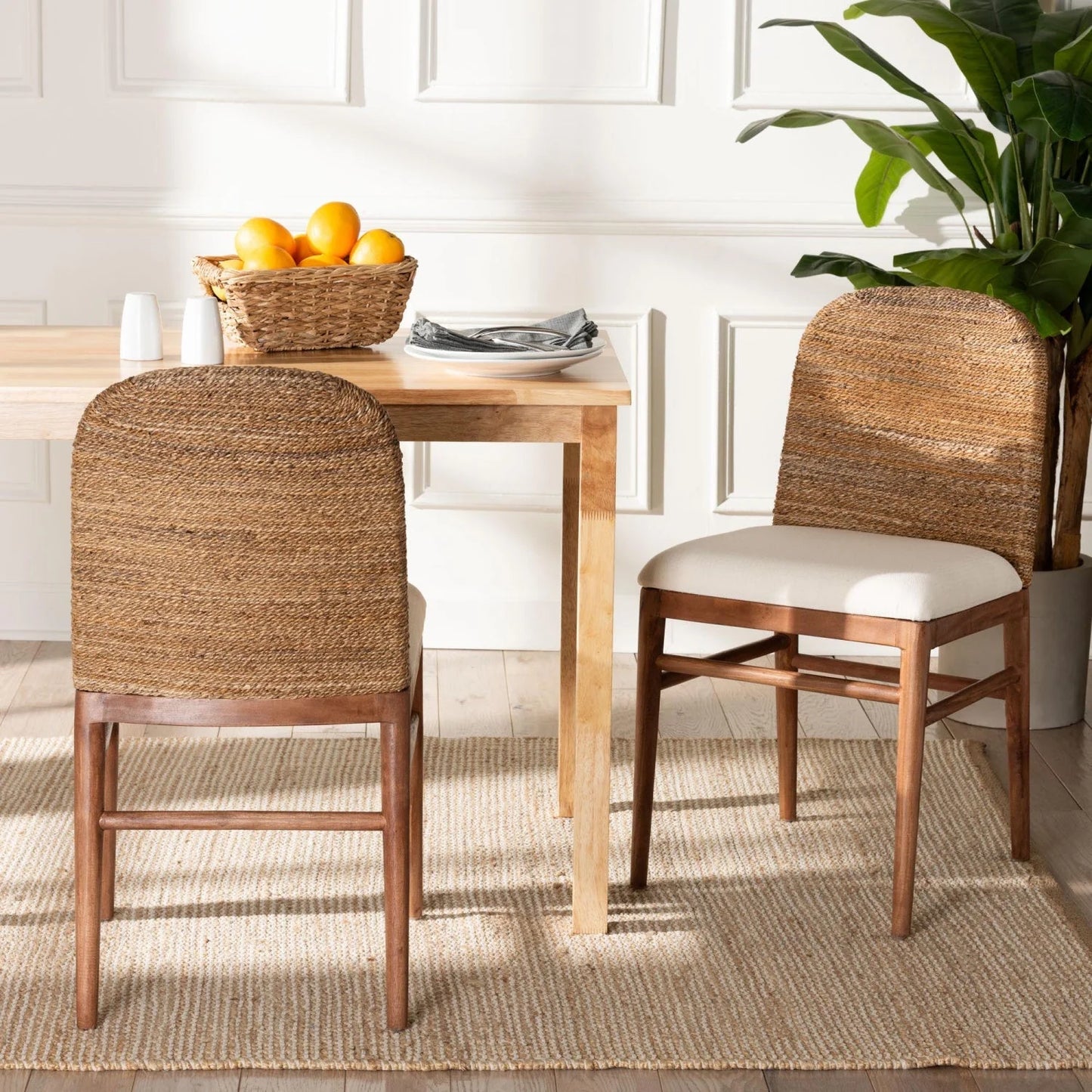 Luxury Upholstered Fabric Modern Dining Chair European Style for Villa