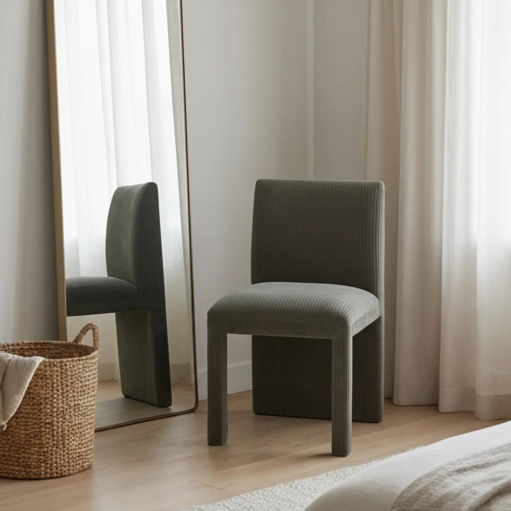 Luxury Upholstered Fabric Modern Dining Chair European Style for Villa