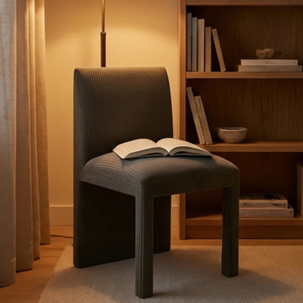 Luxury Upholstered Fabric Modern Dining Chair European Style for Villa
