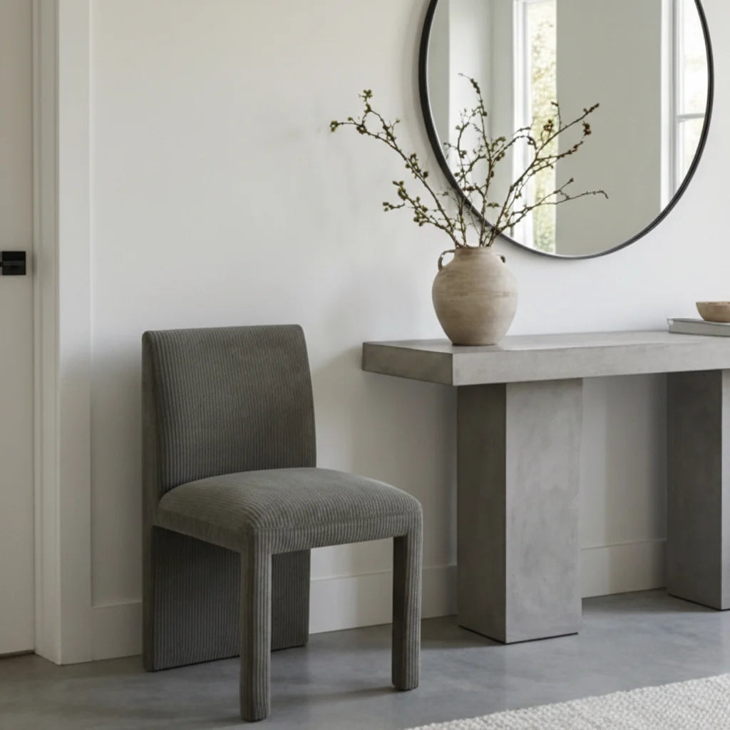 Luxury Upholstered Fabric Modern Dining Chair European Style for Villa
