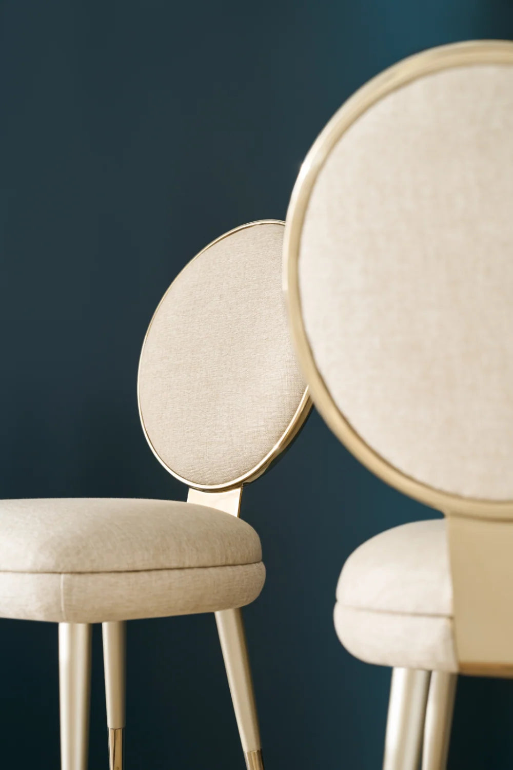 Luxury Upholstered Fabric Modern Dining Chair European Style for Villa