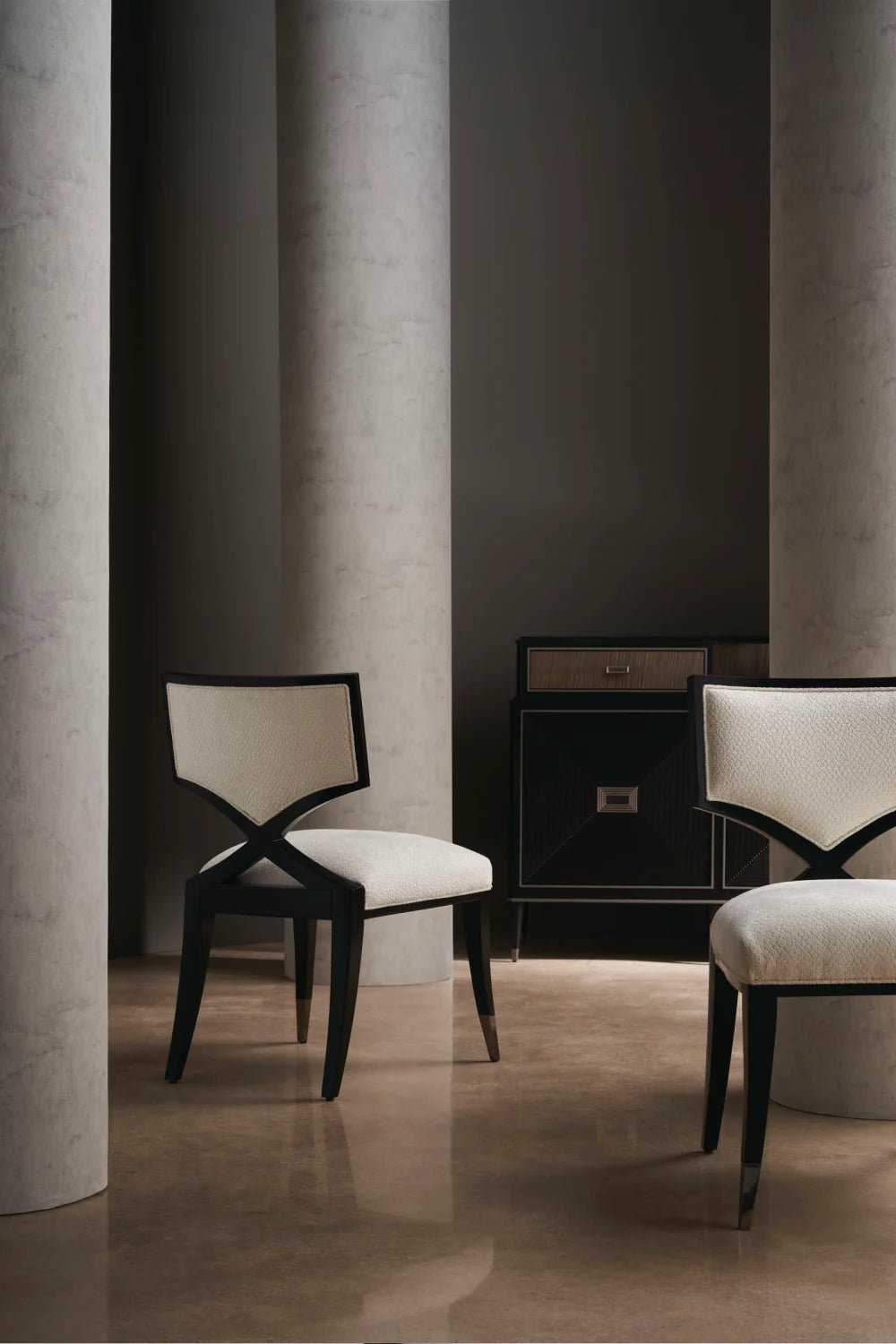 Luxury Upholstered Fabric Modern Dining Chair European Style for Villa