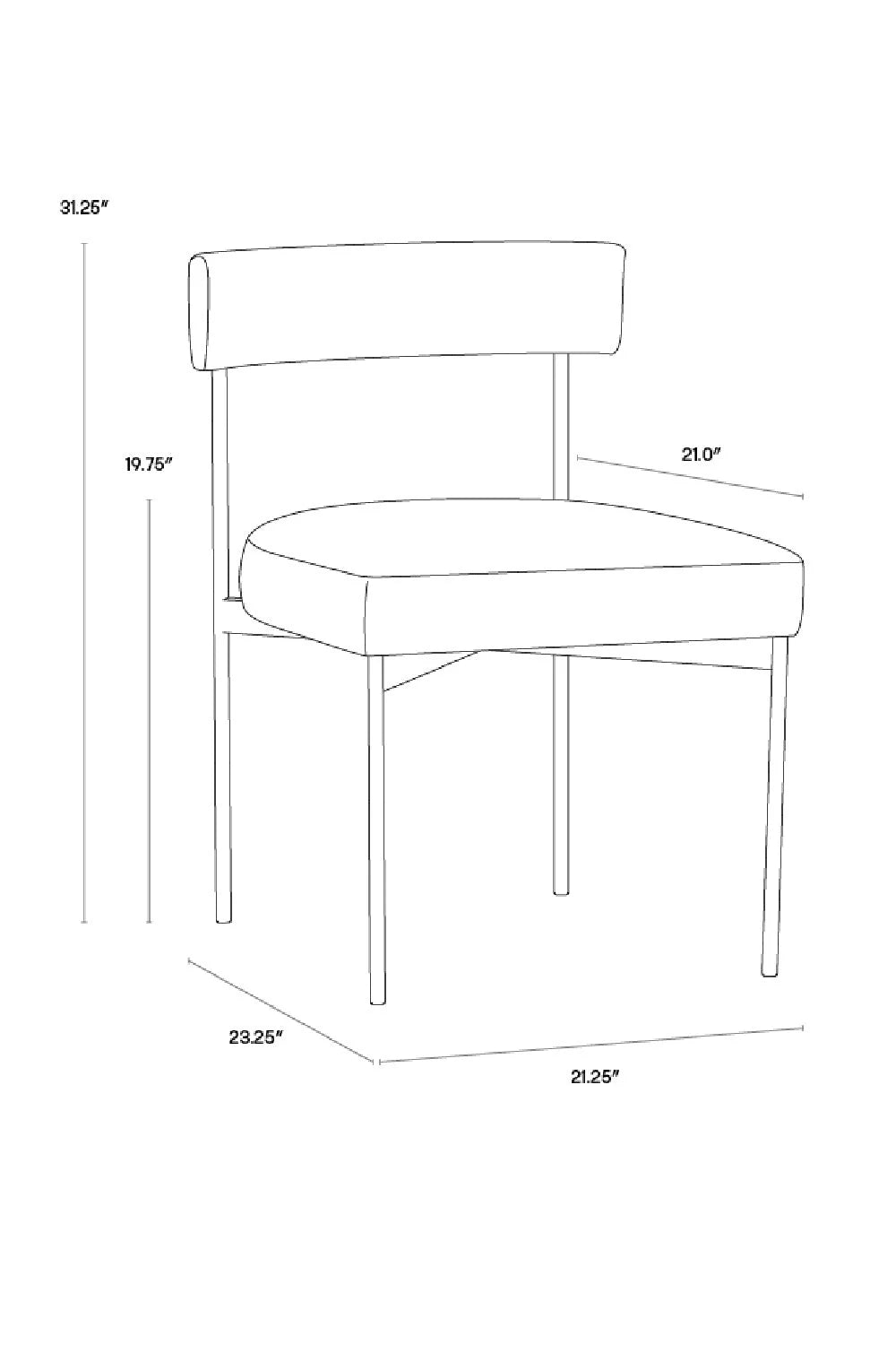 Luxury Upholstered Fabric Modern Dining Chair European Style for Villa