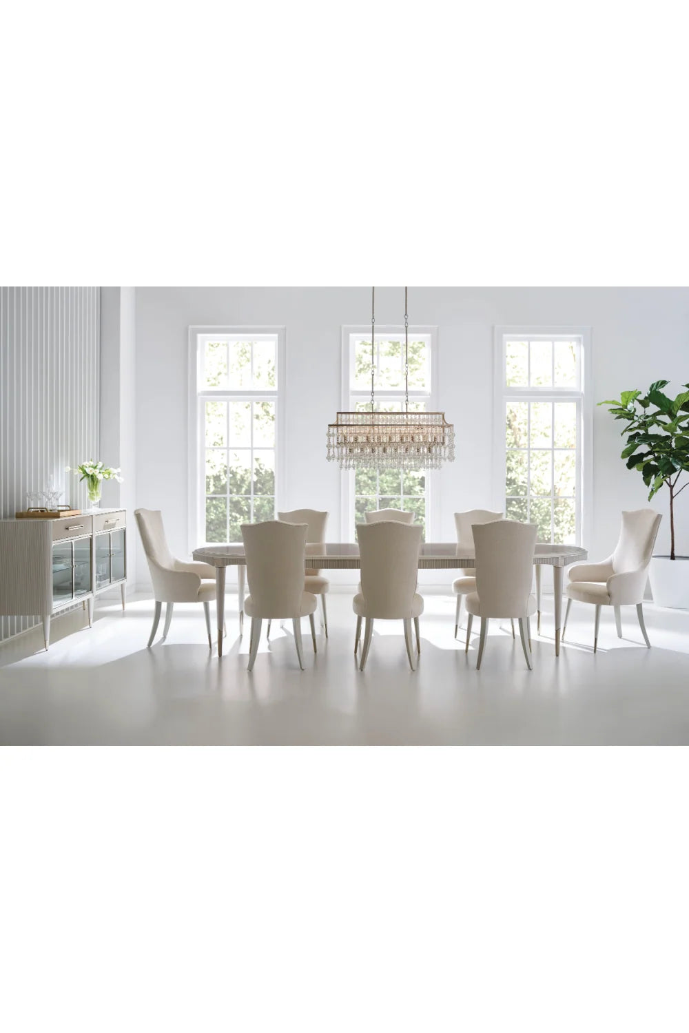 Luxury Upholstered Fabric Modern Dining Chair European Style for Villa