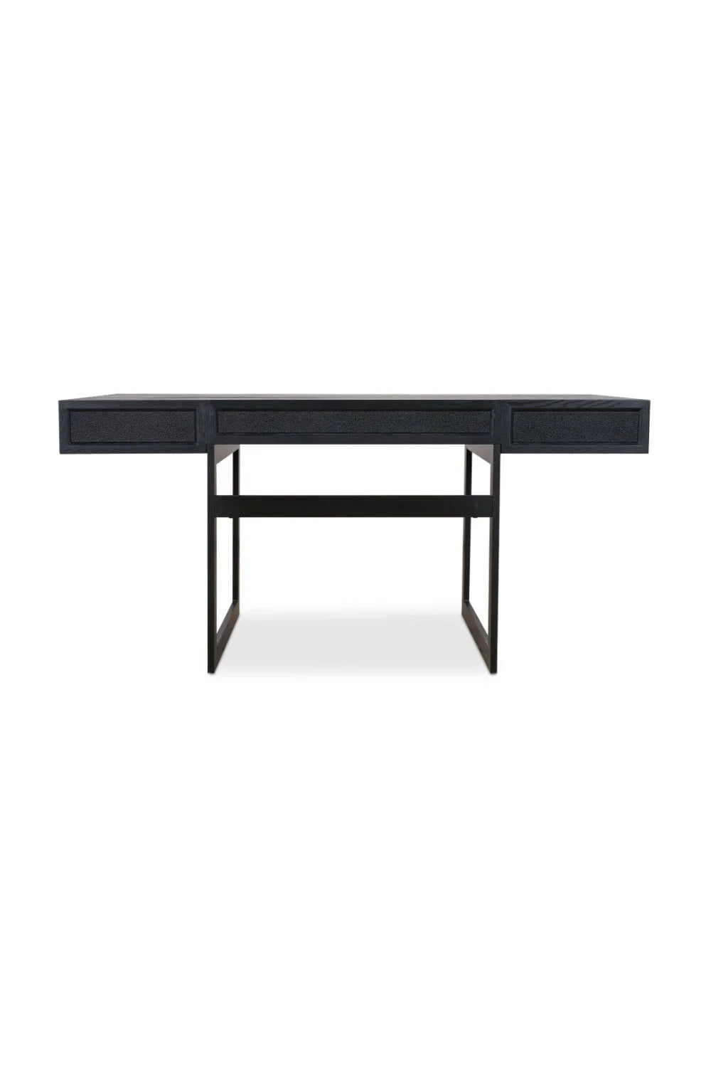 Luxury Upholstered Leather 3-Drawer Modern Desk European Style for Villa