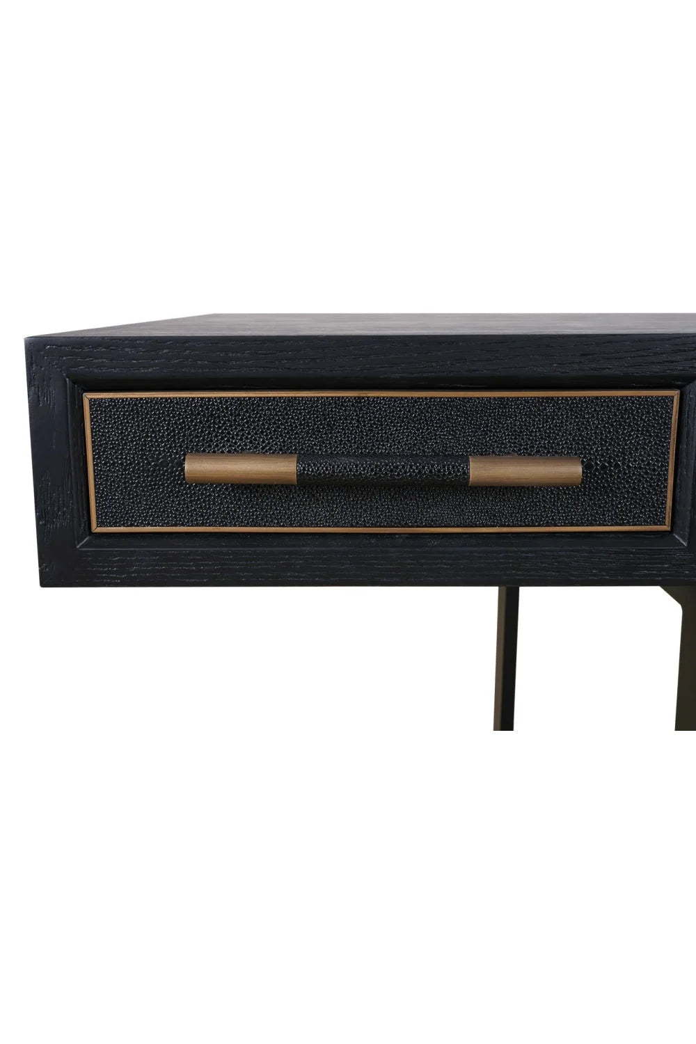 Luxury Upholstered Leather 3-Drawer Modern Desk European Style for Villa