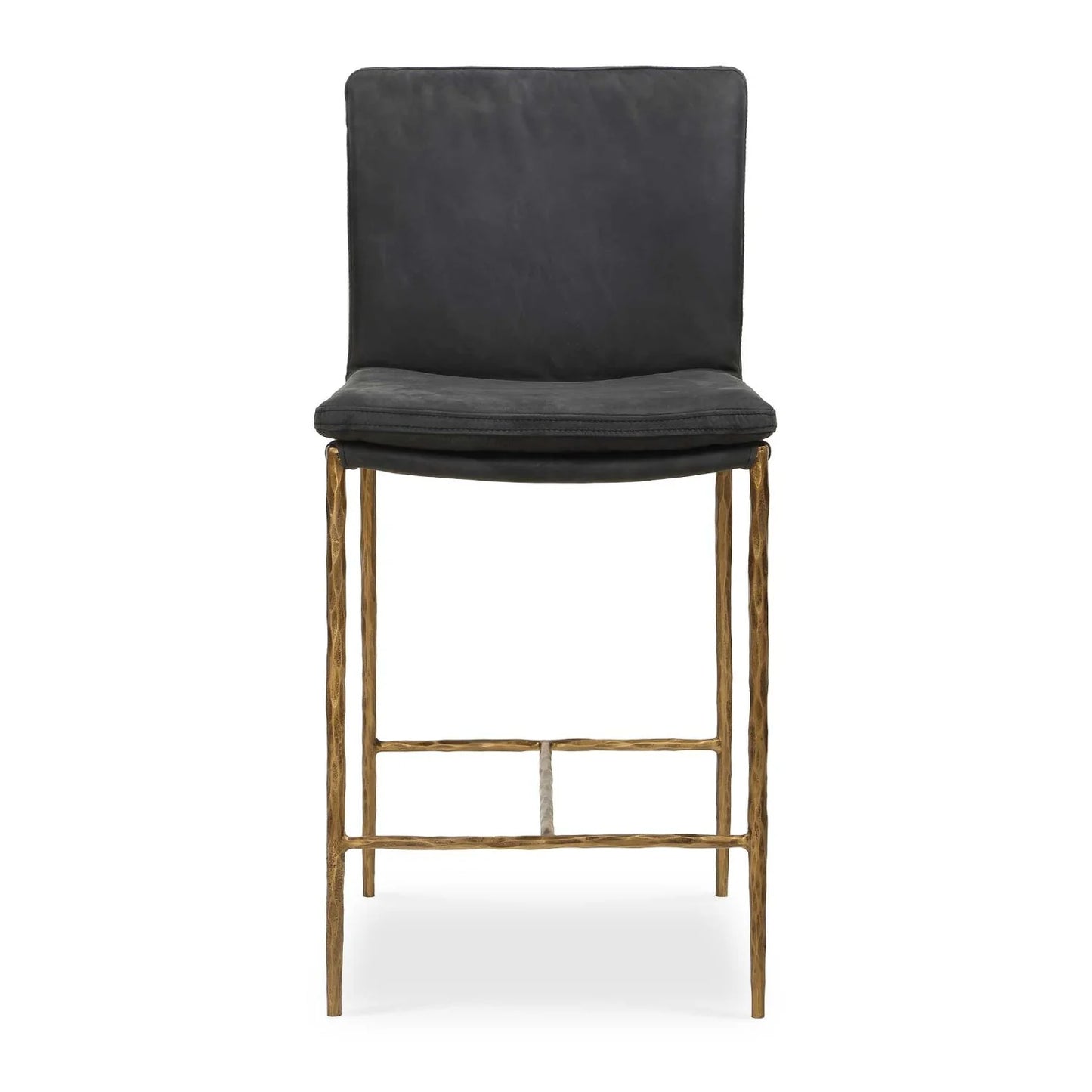 Luxury Upholstered Leather Counter Stool European Style for Villa