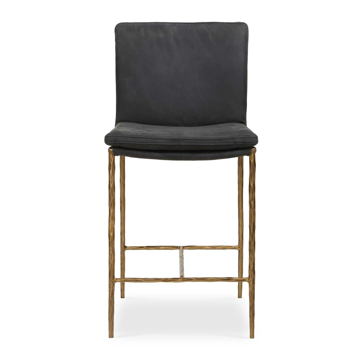 Luxury Upholstered Leather Counter Stool European Style for Villa