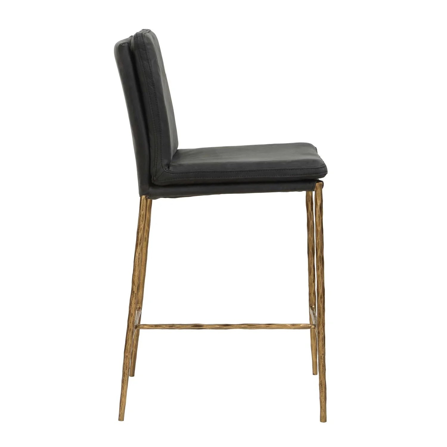 Luxury Upholstered Leather Counter Stool European Style for Villa