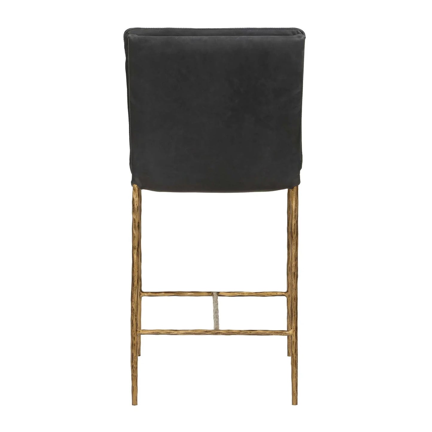 Luxury Upholstered Leather Counter Stool European Style for Villa
