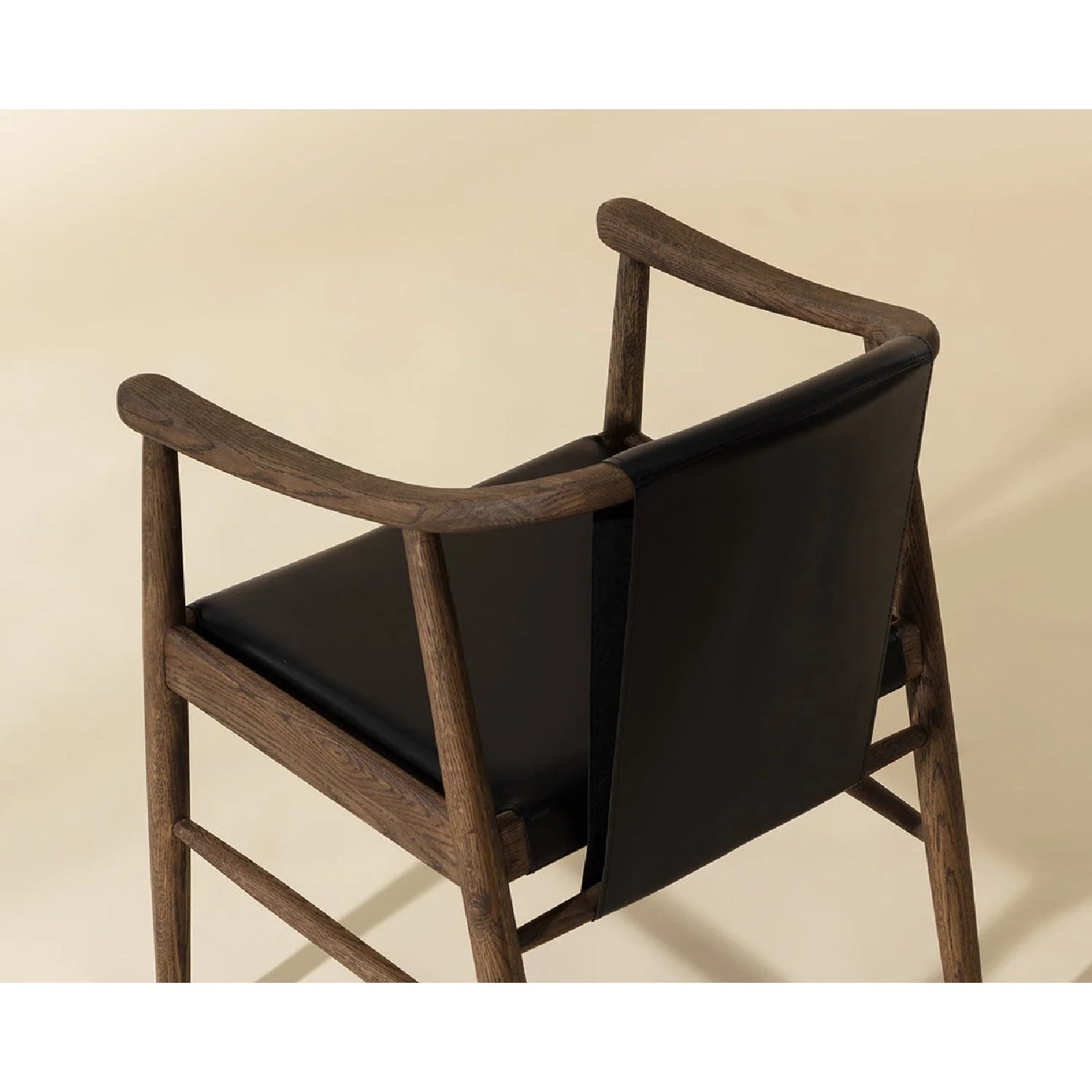 Luxury Upholstered Leather Modern Dining Armchair European Style for Villa