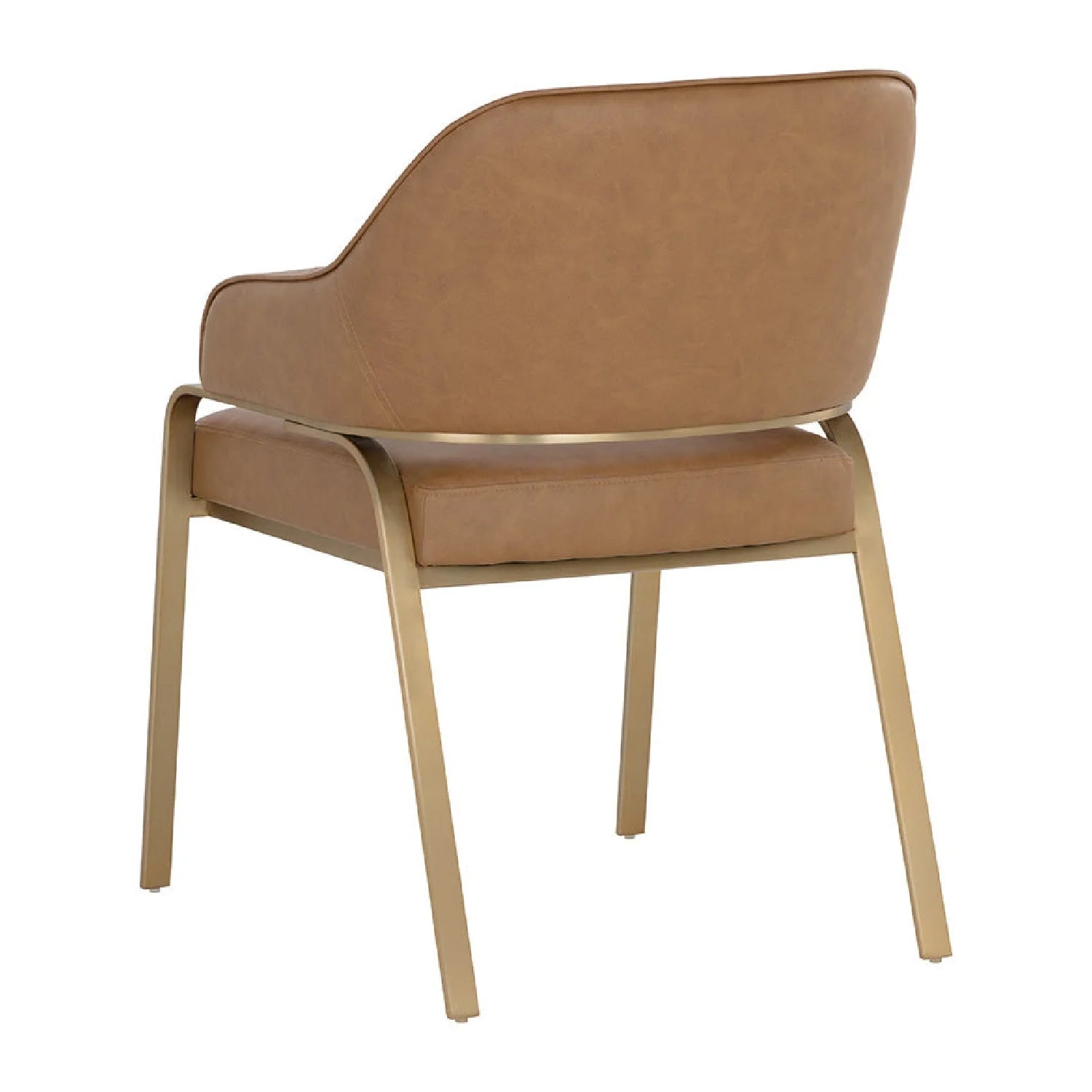 Luxury Upholstered Leather Modern Dining Armchair European Style for Villa