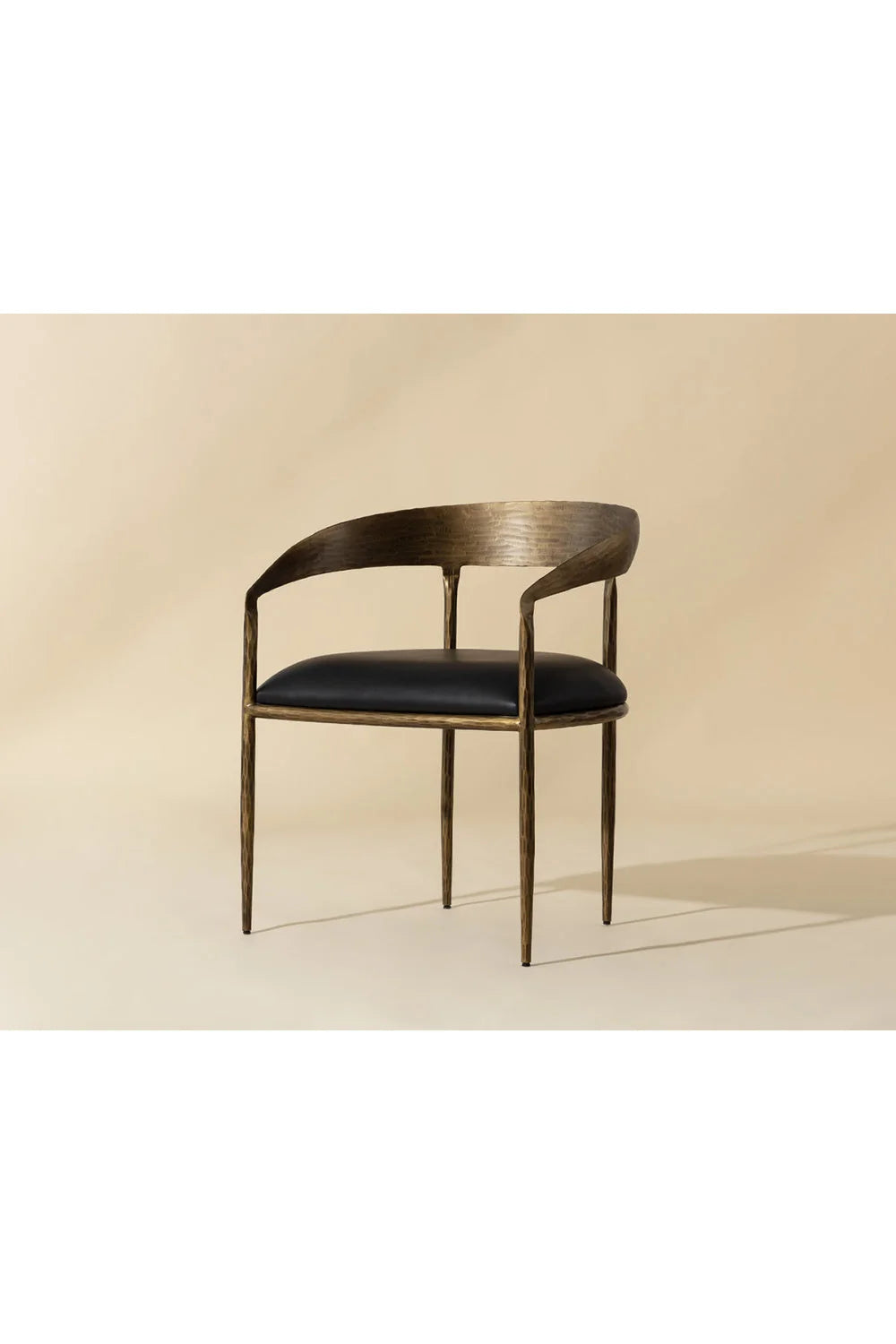 Luxury Upholstered Leather Modern Dining Armchair European Style for Villa