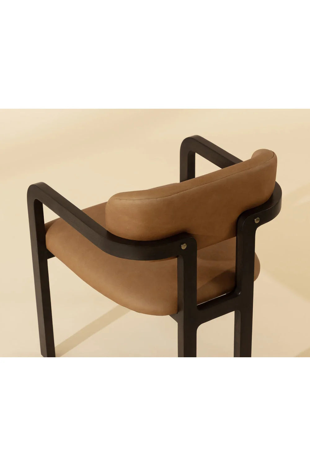 Luxury Upholstered Leather Modern Dining Armchair European Style for Villa