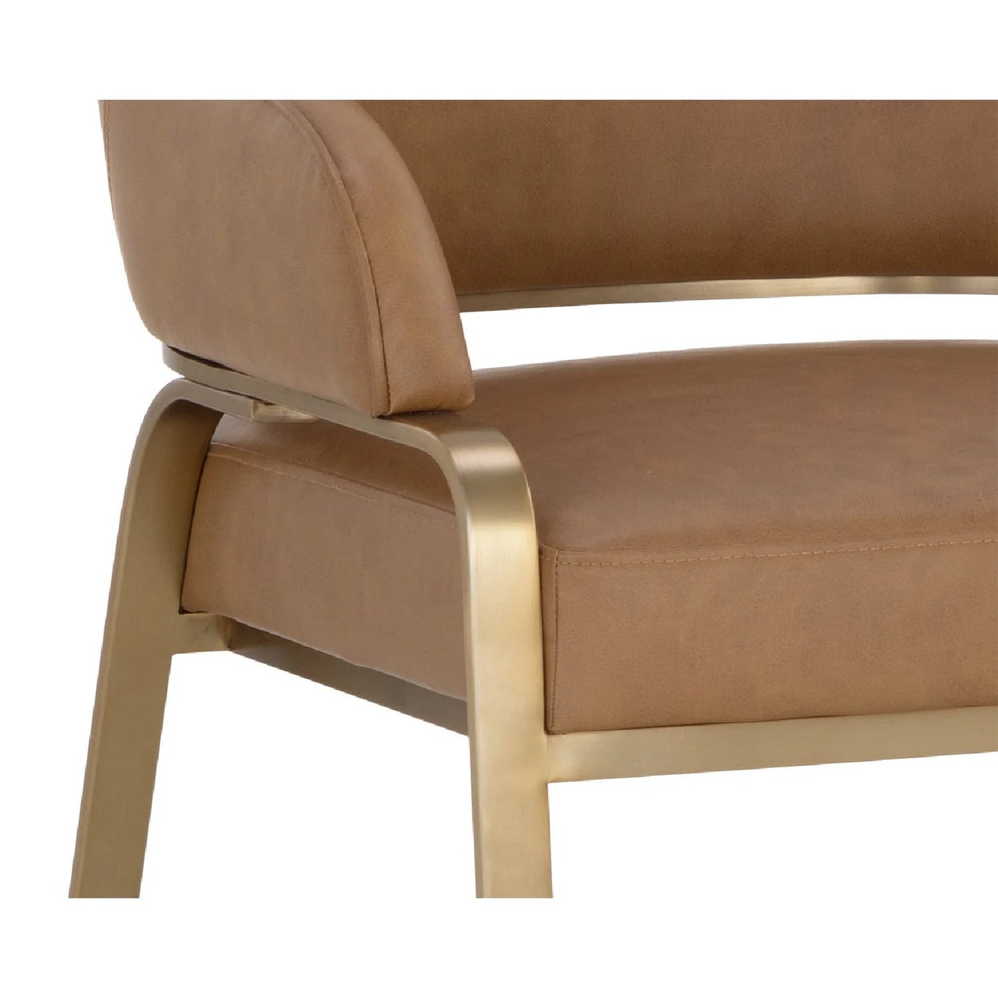Luxury Upholstered Leather Modern Dining Armchair European Style for Villa