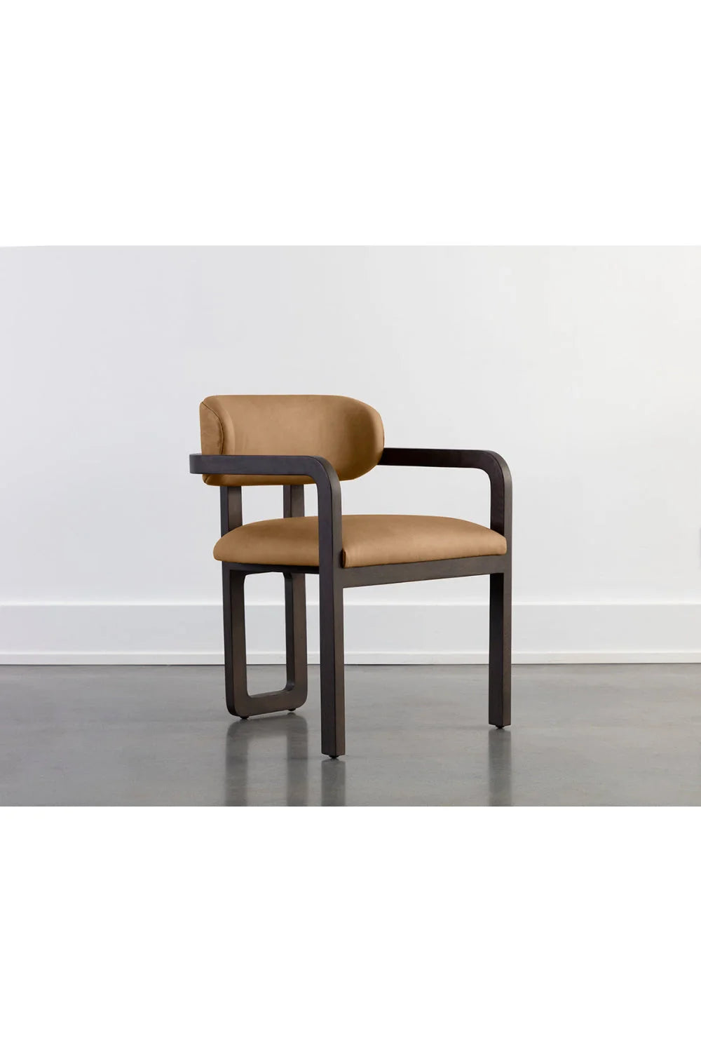 Luxury Upholstered Leather Modern Dining Armchair European Style for Villa