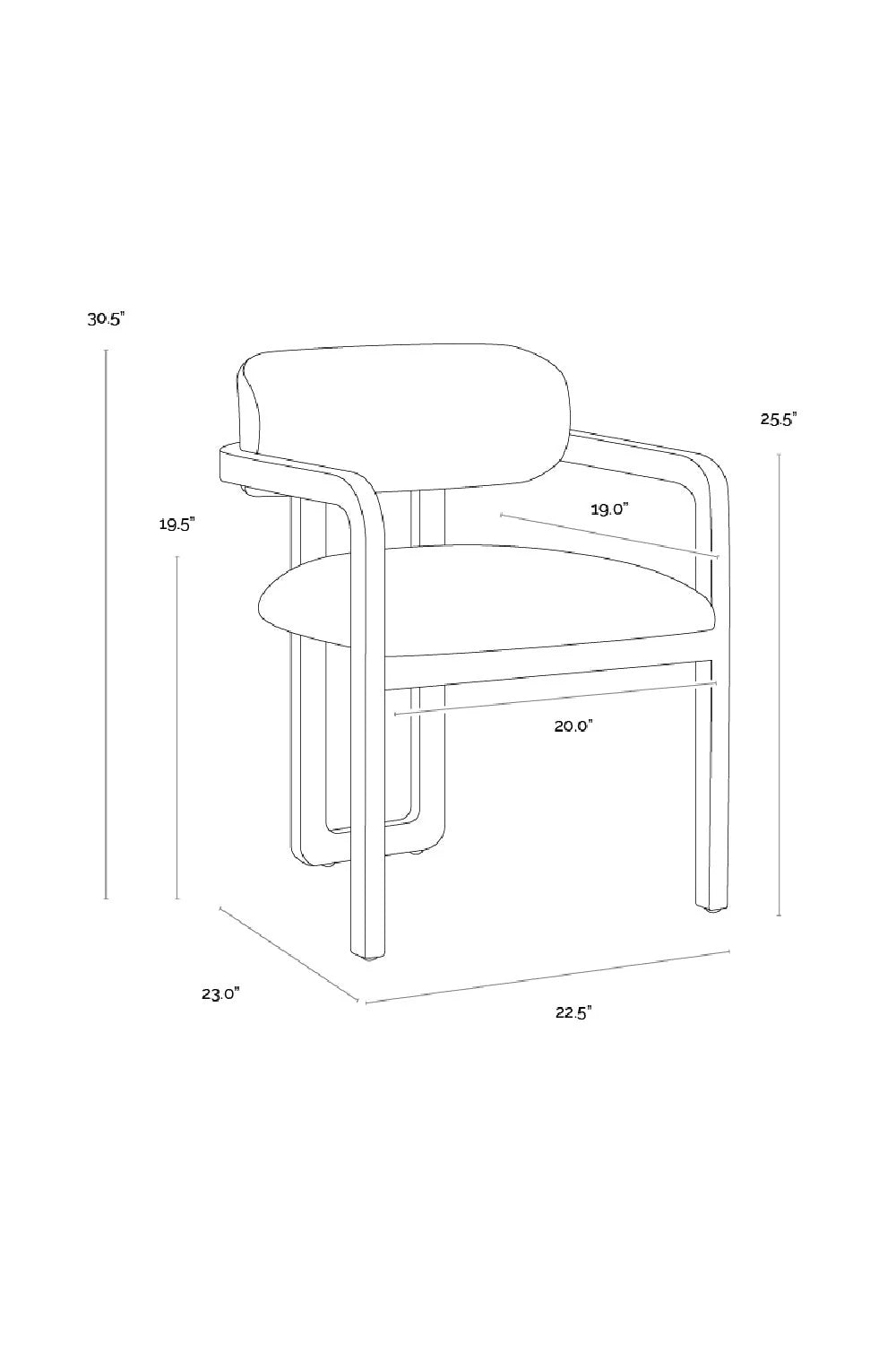 Luxury Upholstered Leather Modern Dining Armchair European Style for Villa