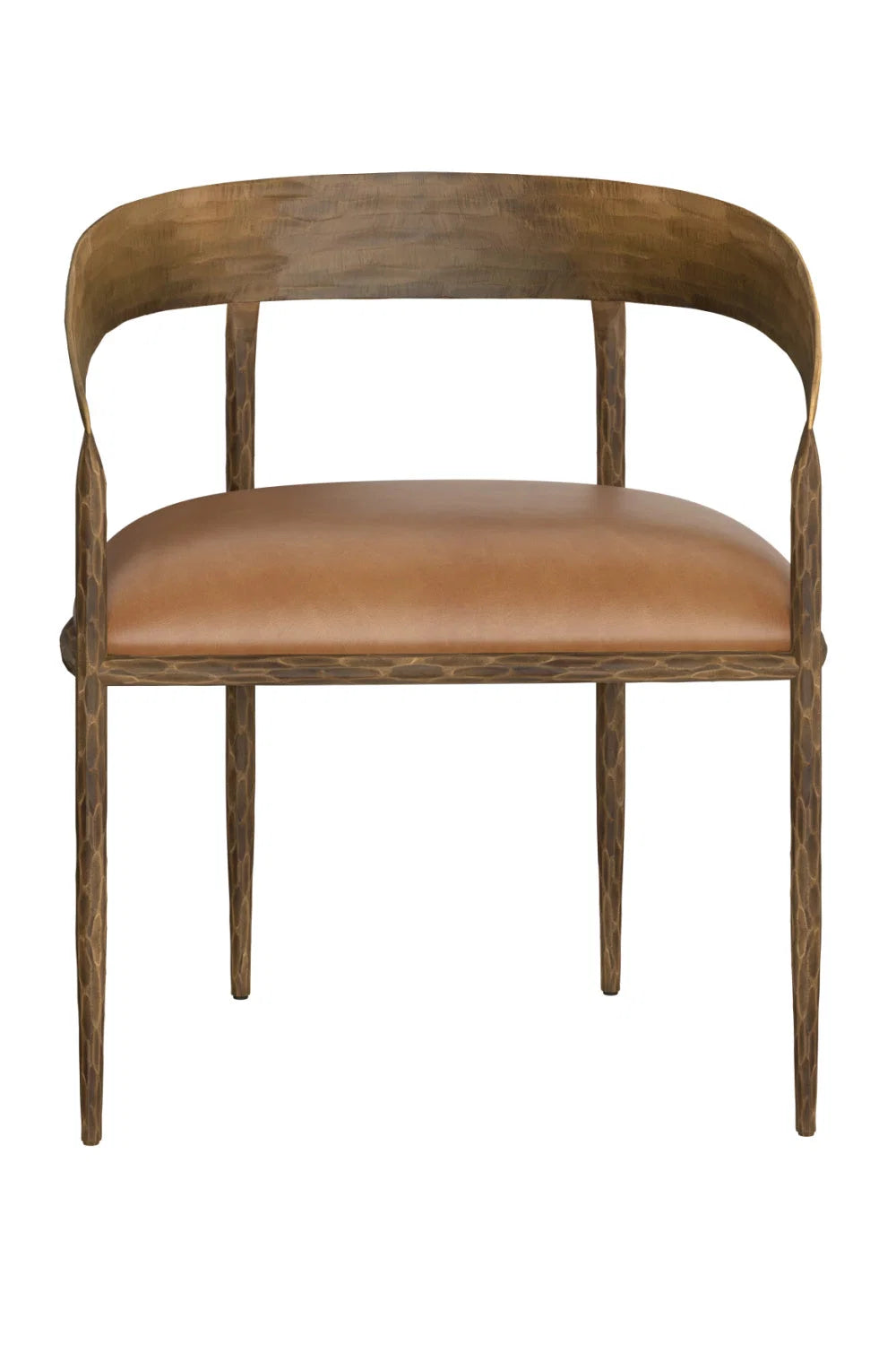 Luxury Upholstered Leather Modern Dining Armchair European Style for Villa