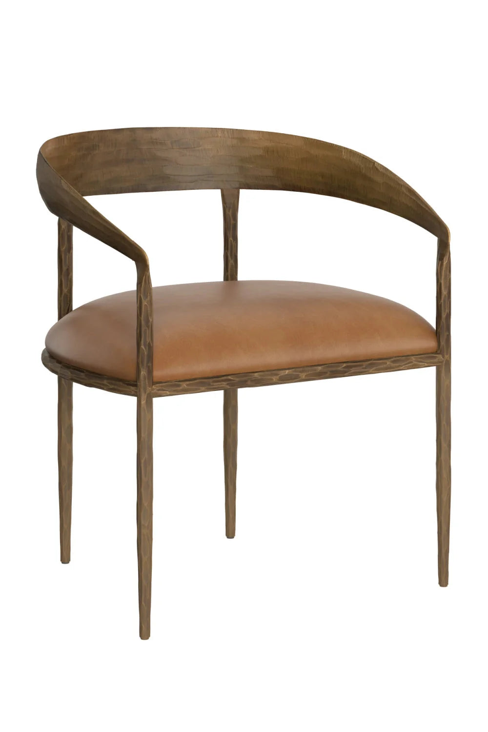 Luxury Upholstered Leather Modern Dining Armchair European Style for Villa