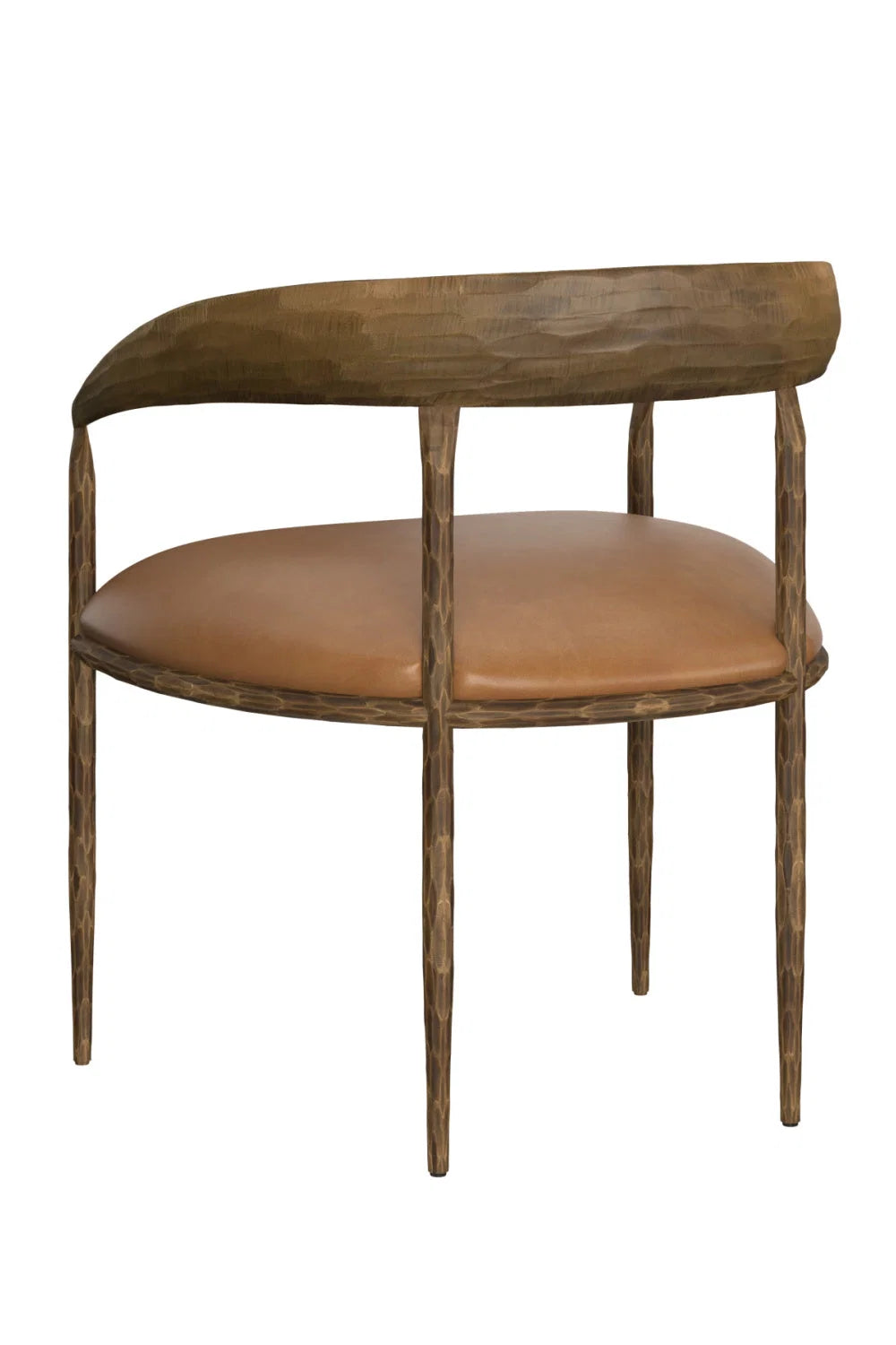 Luxury Upholstered Leather Modern Dining Armchair European Style for Villa