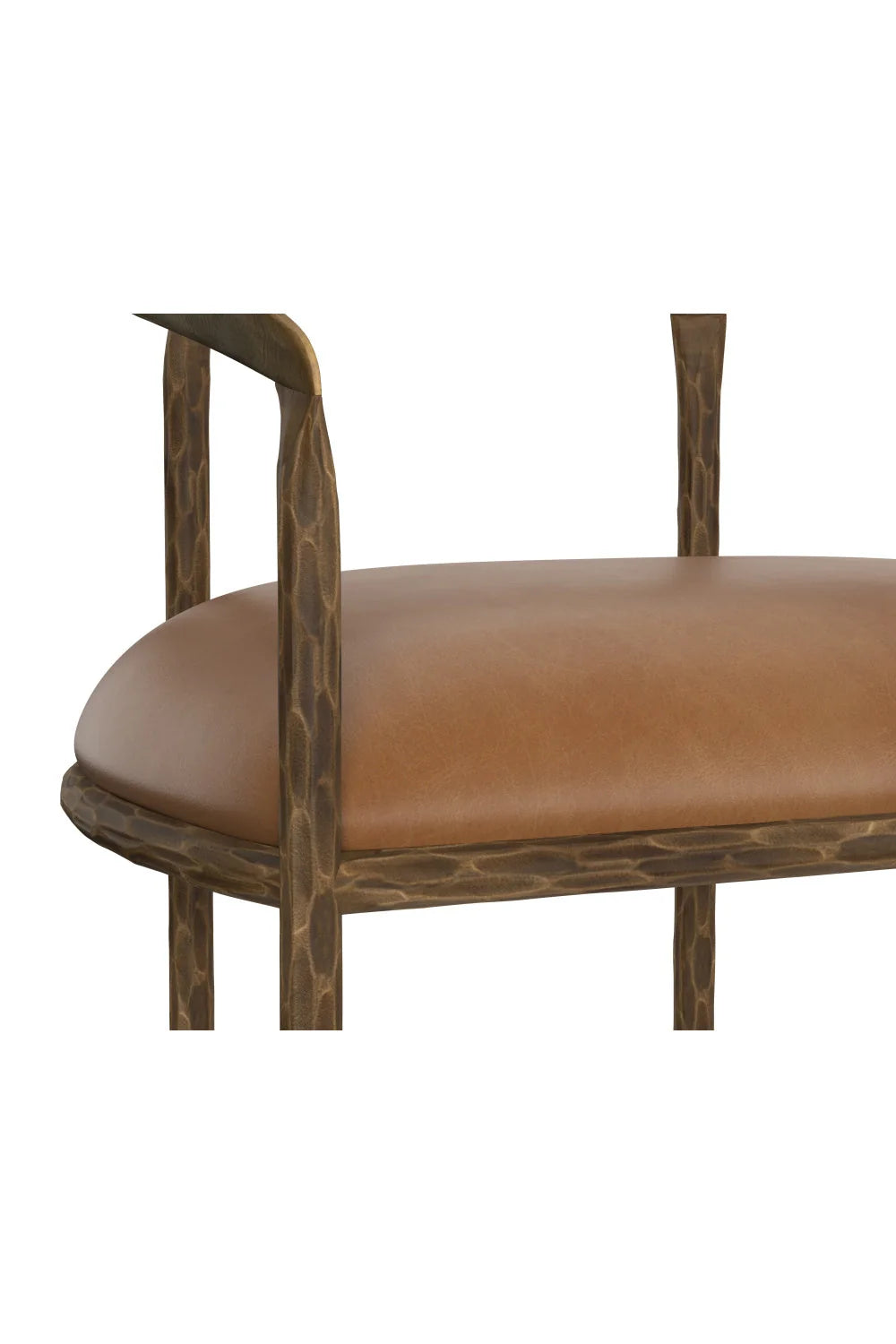 Luxury Upholstered Leather Modern Dining Armchair European Style for Villa