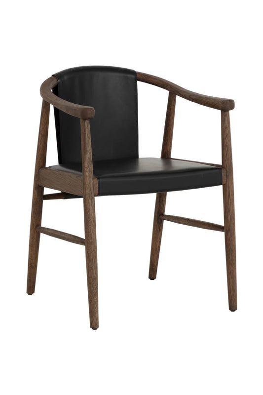Luxury Upholstered Leather Modern Dining Armchair European Style for Villa