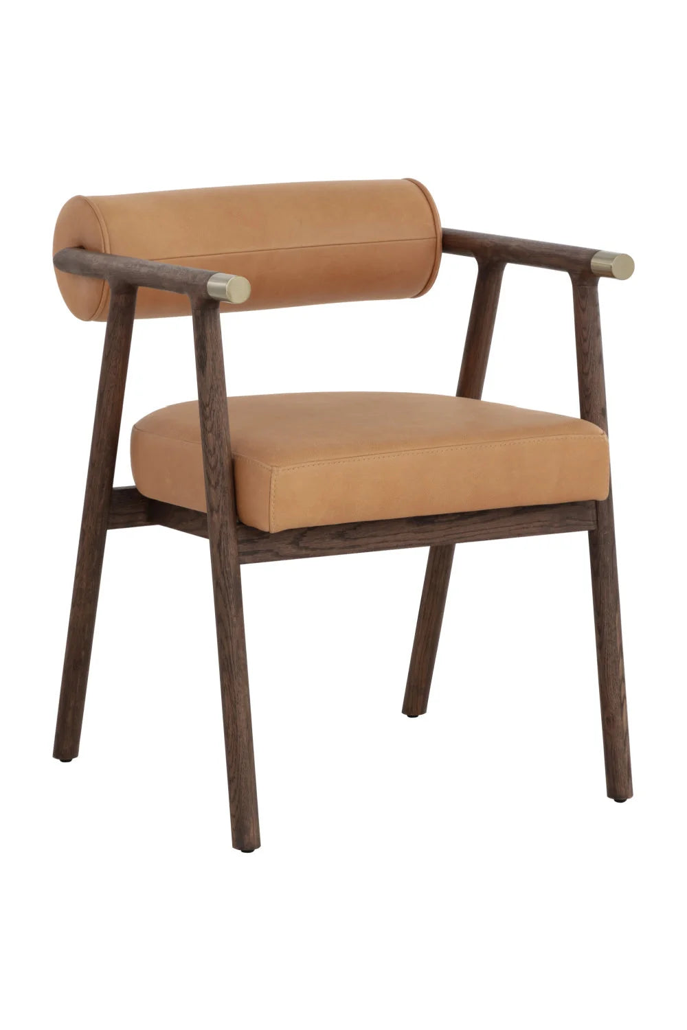 Luxury Upholstered Leather Modern Dining Armchair European Style for Villa