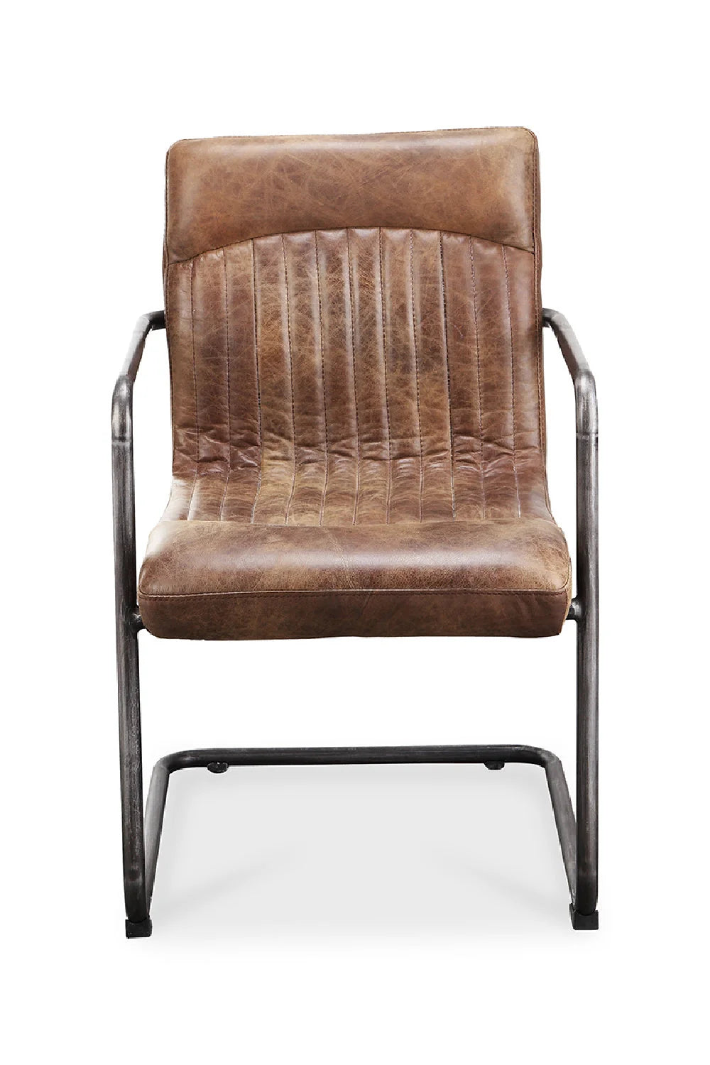 Luxury Upholstered Leather Modern Dining Armchair European Style for Villa