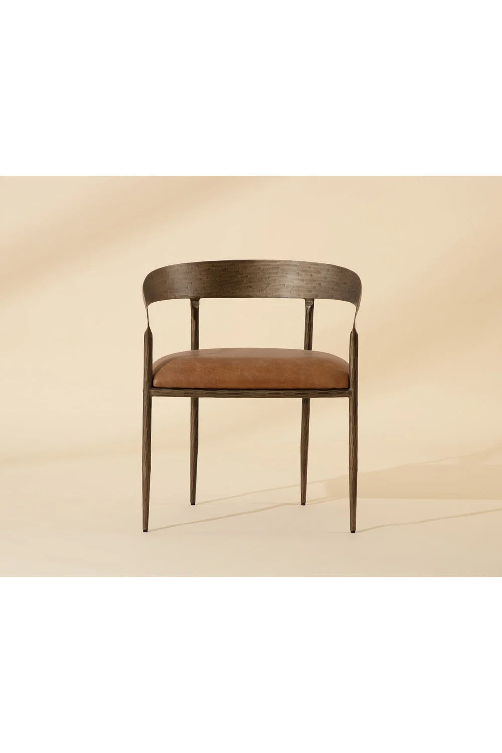 Luxury Upholstered Leather Modern Dining Armchair European Style for Villa