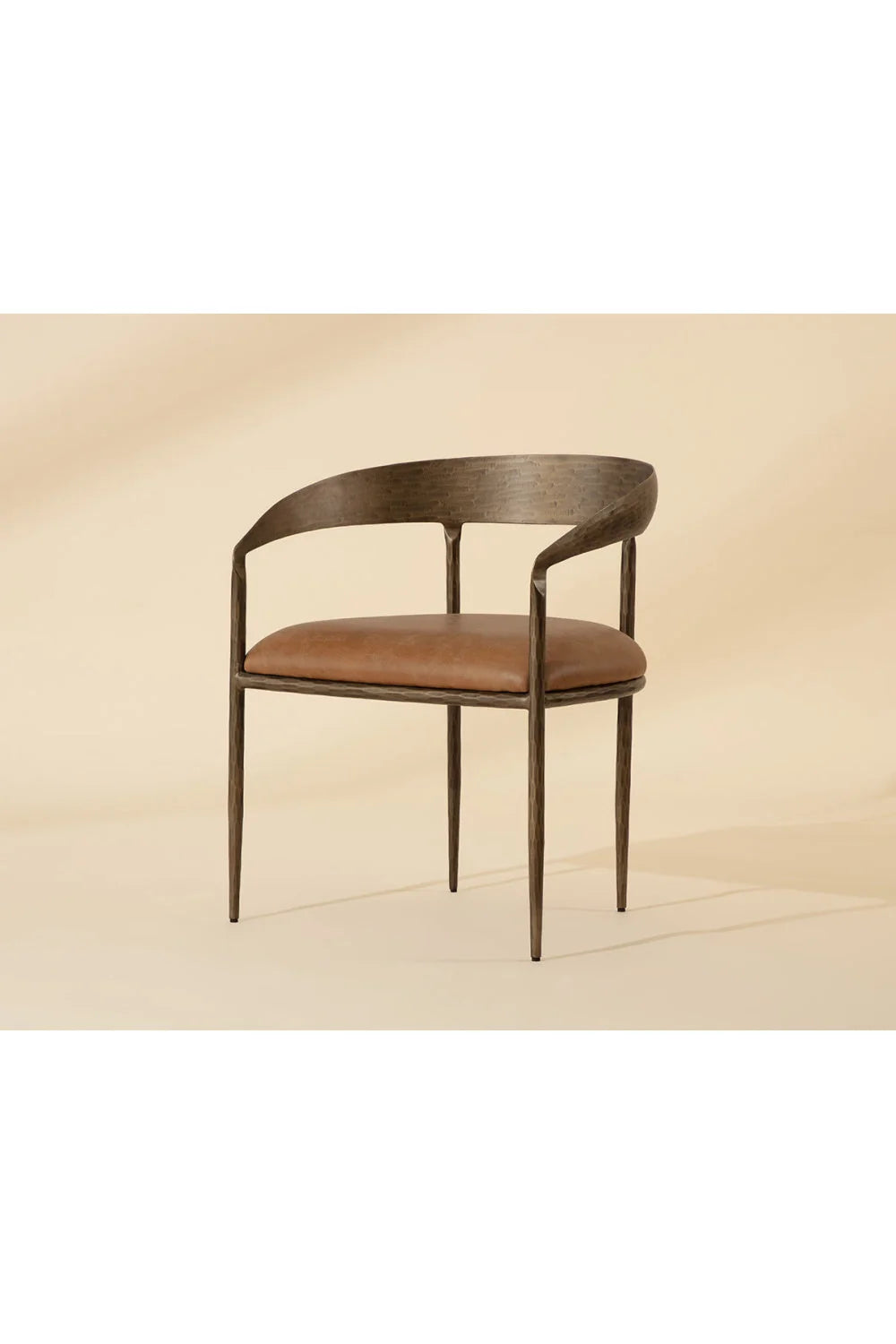 Luxury Upholstered Leather Modern Dining Armchair European Style for Villa