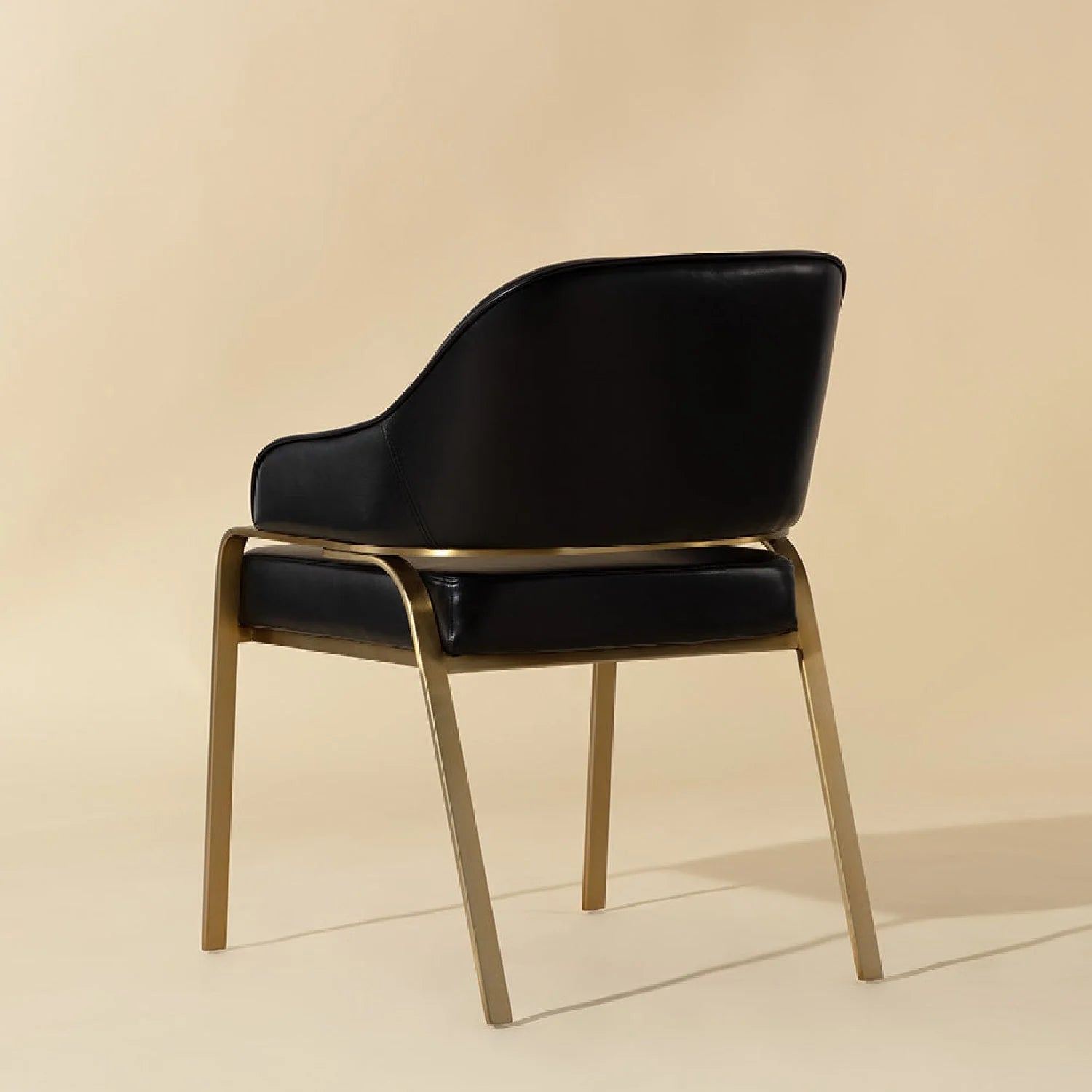 Luxury Upholstered Leather Modern Dining Armchair European Style for Villa