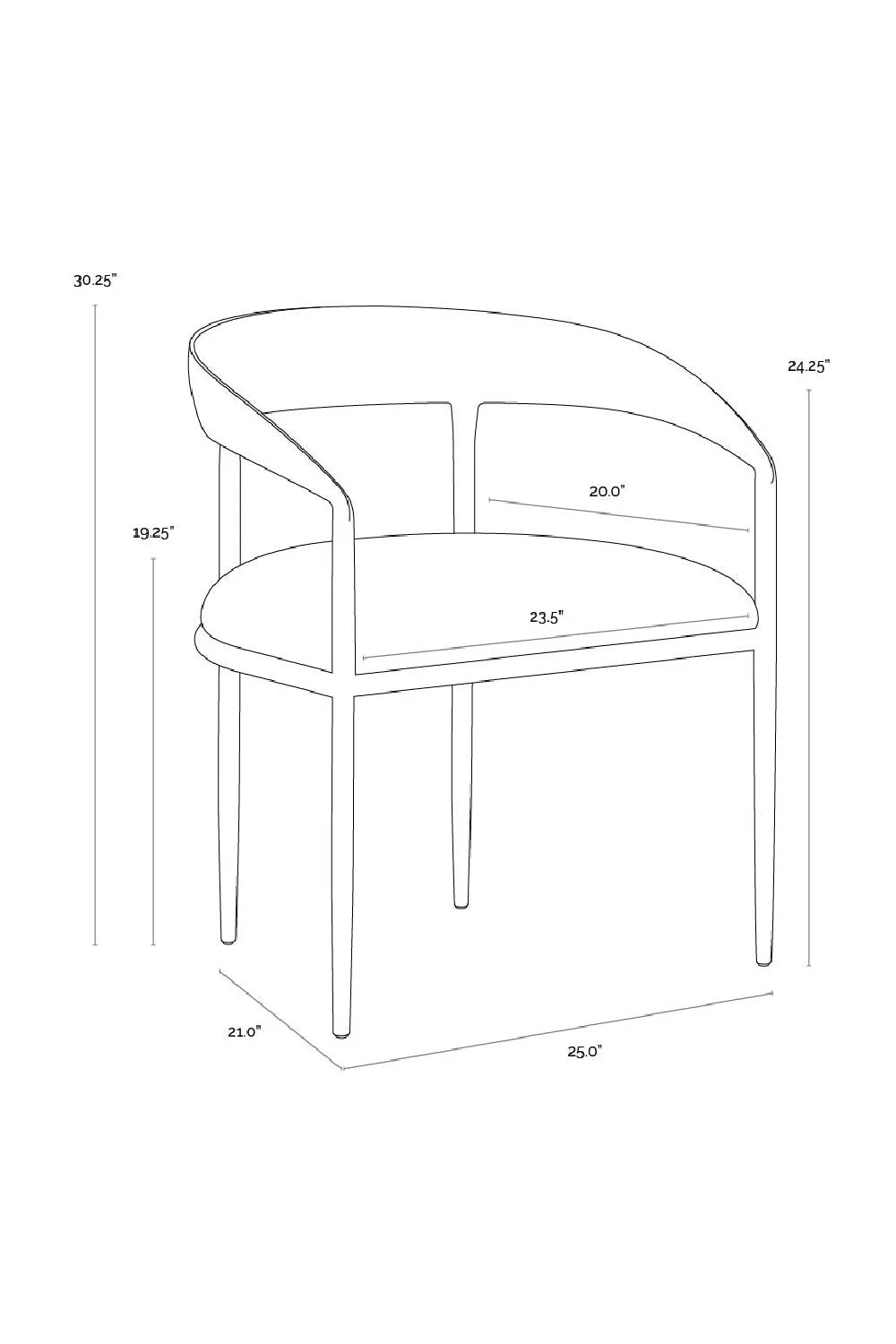 Luxury Upholstered Leather Modern Dining Armchair European Style for Villa