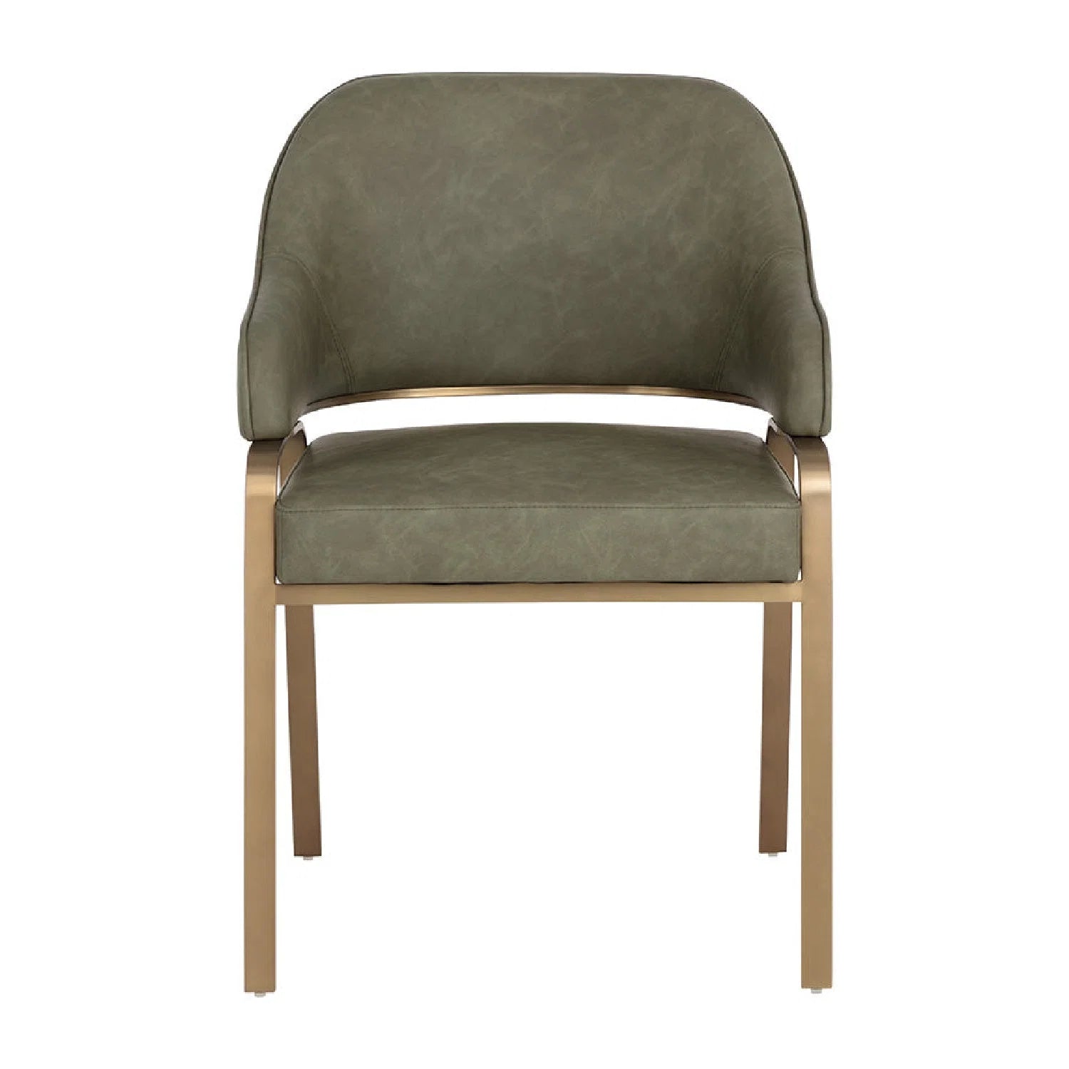 Luxury Upholstered Leather Modern Dining Armchair European Style for Villa