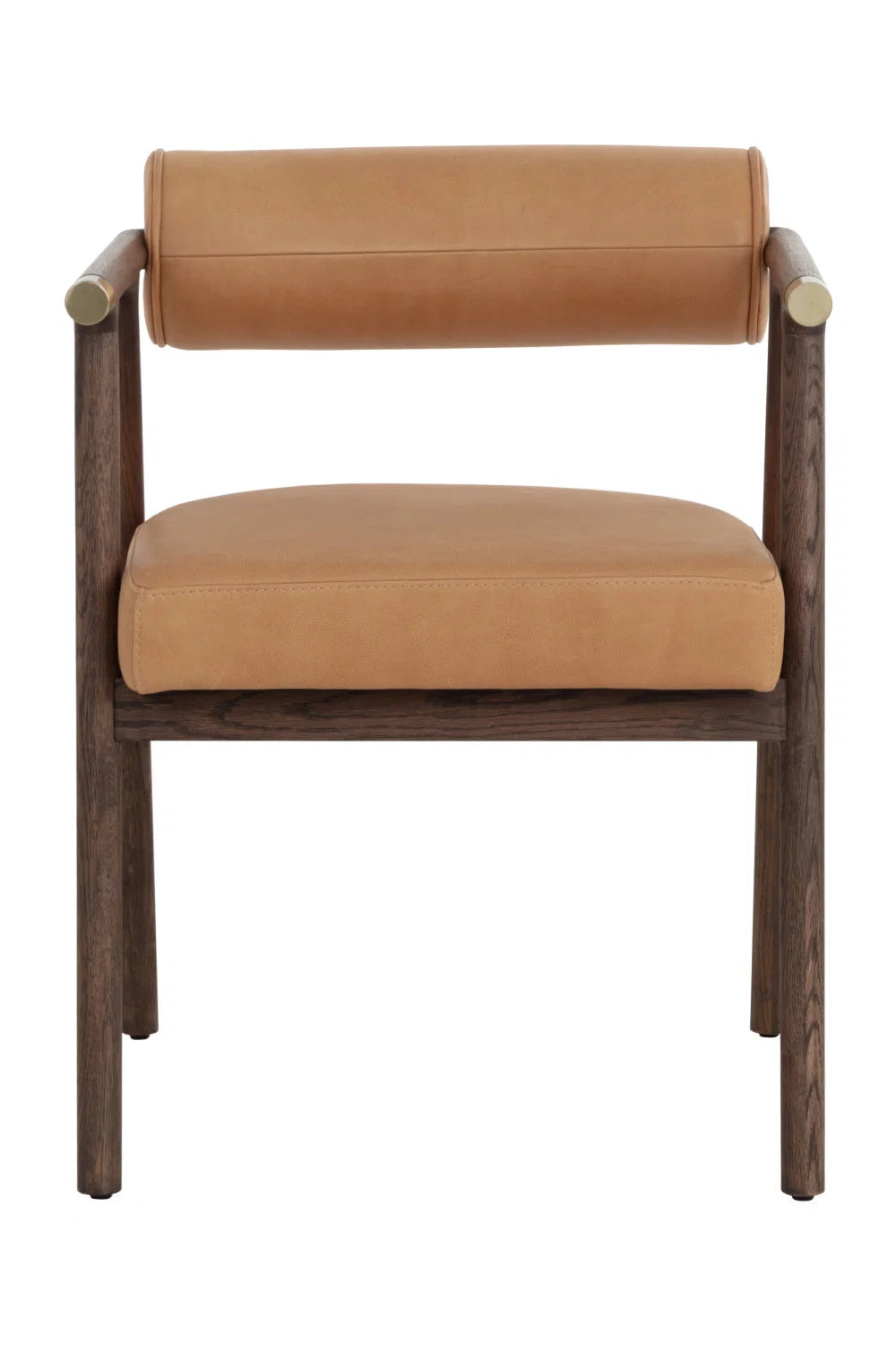 Luxury Upholstered Leather Modern Dining Armchair European Style for Villa