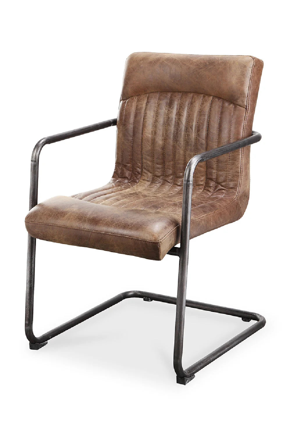 Luxury Upholstered Leather Modern Dining Armchair European Style for Villa