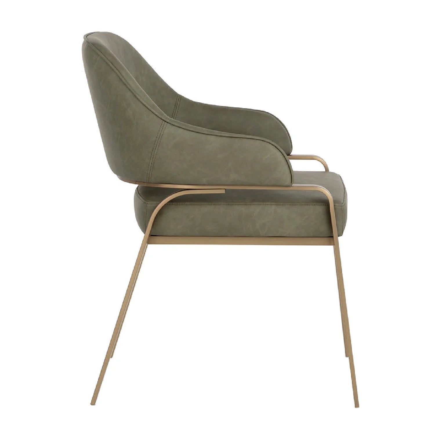 Luxury Upholstered Leather Modern Dining Armchair European Style for Villa