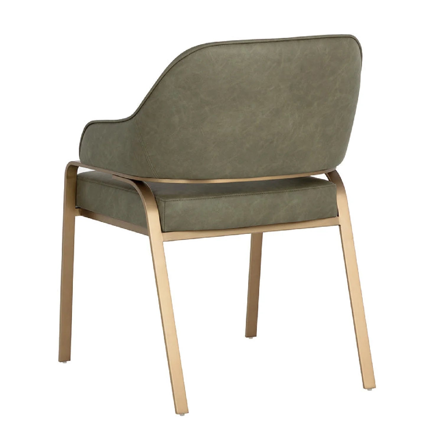 Luxury Upholstered Leather Modern Dining Armchair European Style for Villa