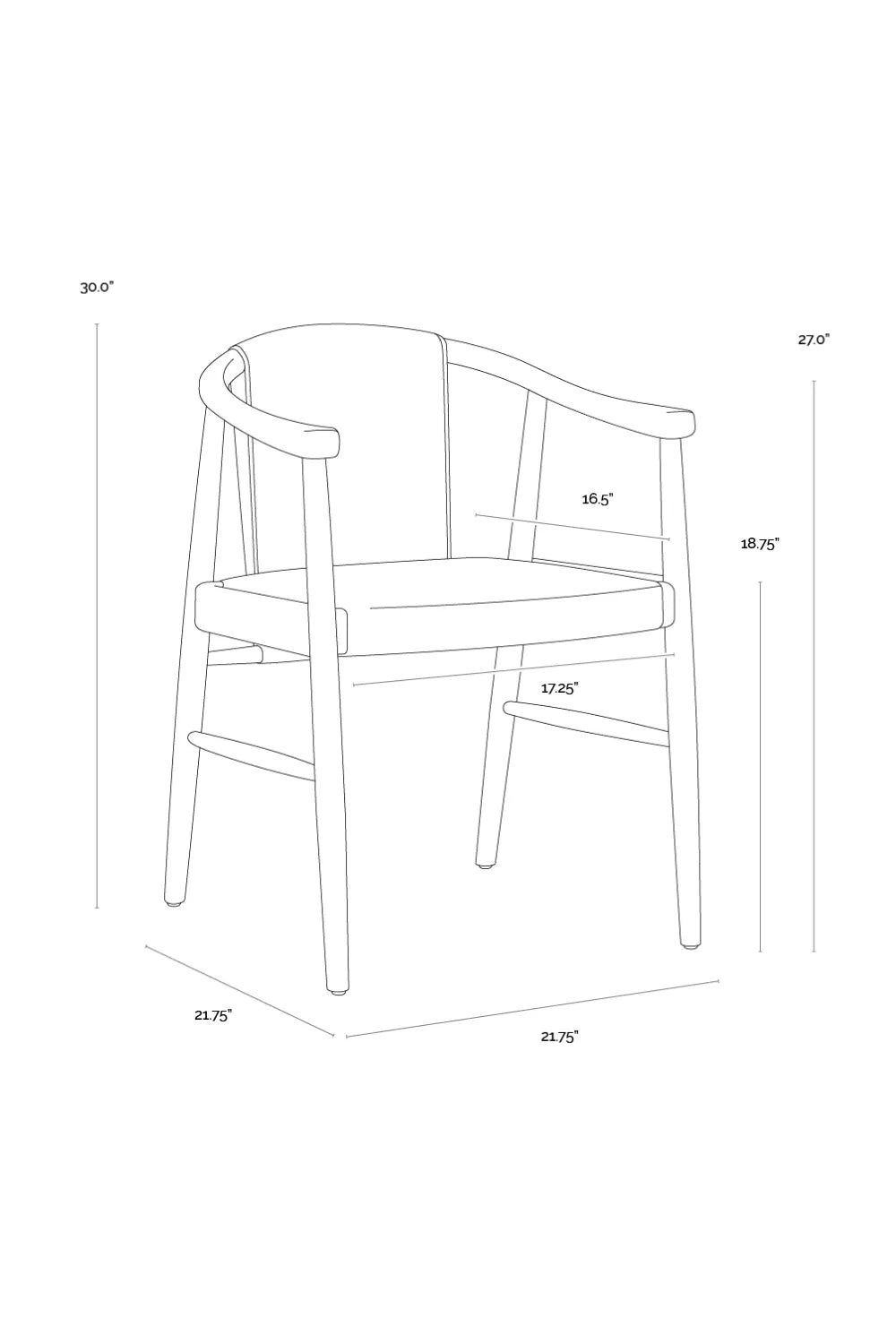 Luxury Upholstered Leather Modern Dining Armchair European Style for Villa