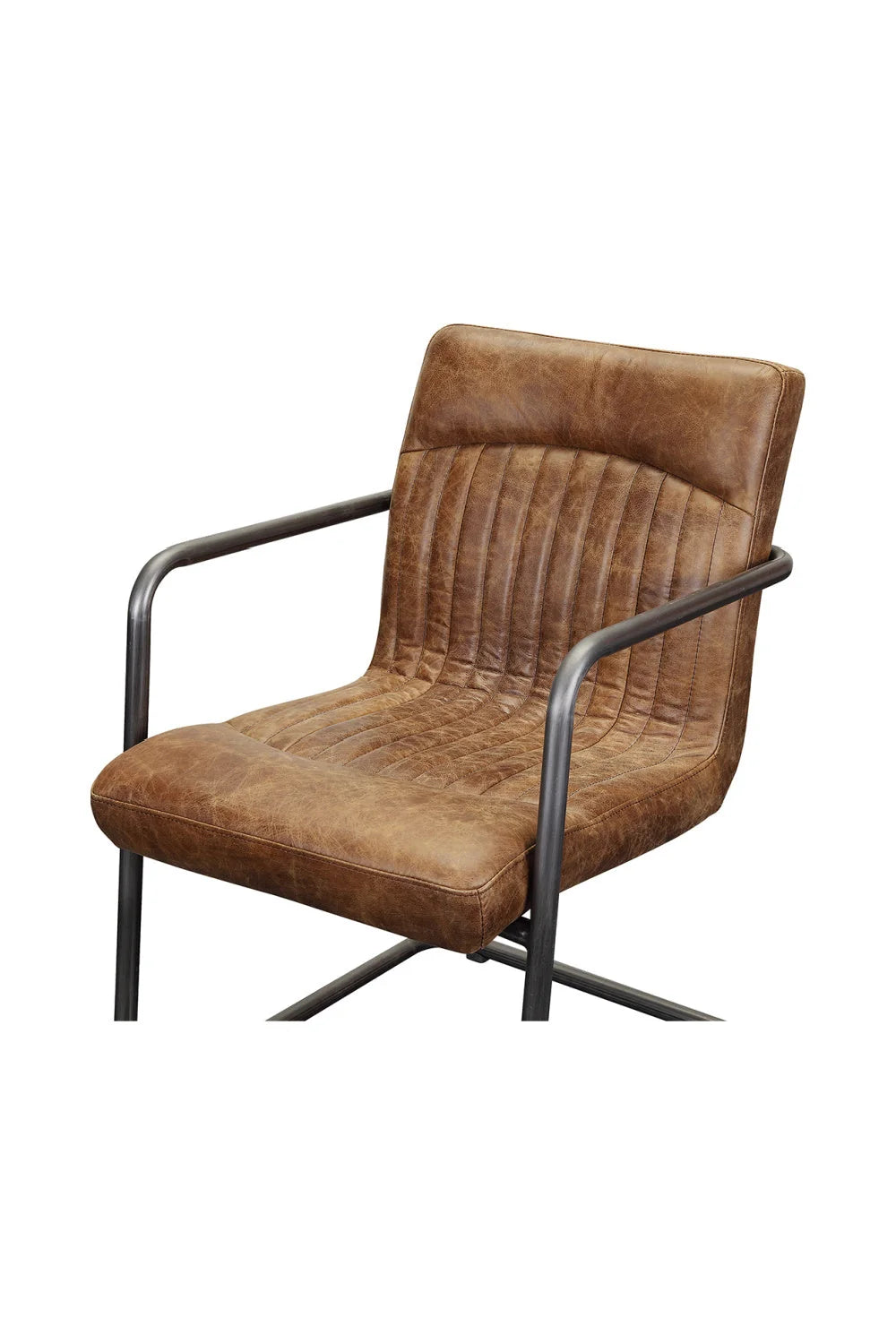 Luxury Upholstered Leather Modern Dining Armchair European Style for Villa
