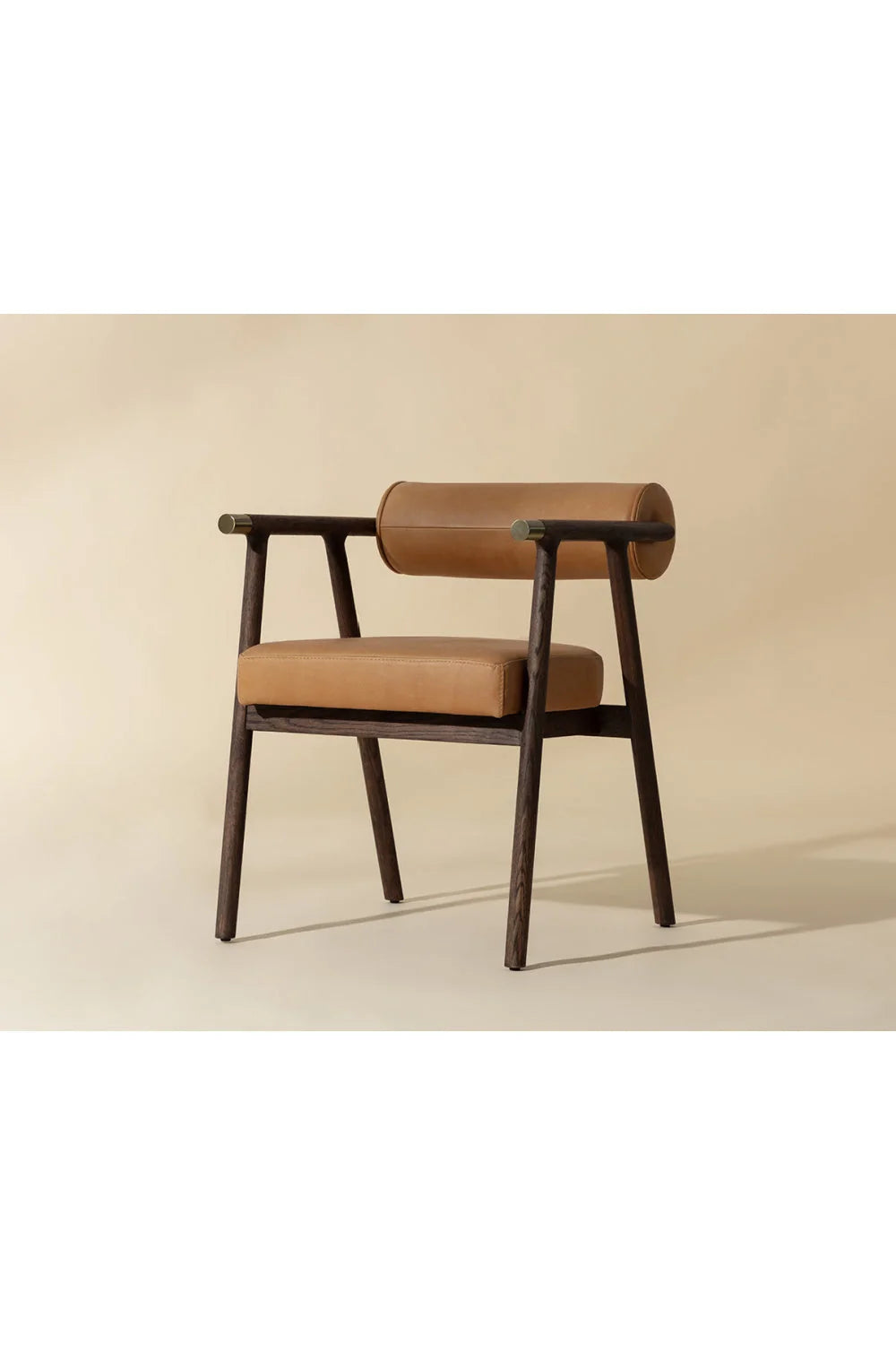 Luxury Upholstered Leather Modern Dining Armchair European Style for Villa