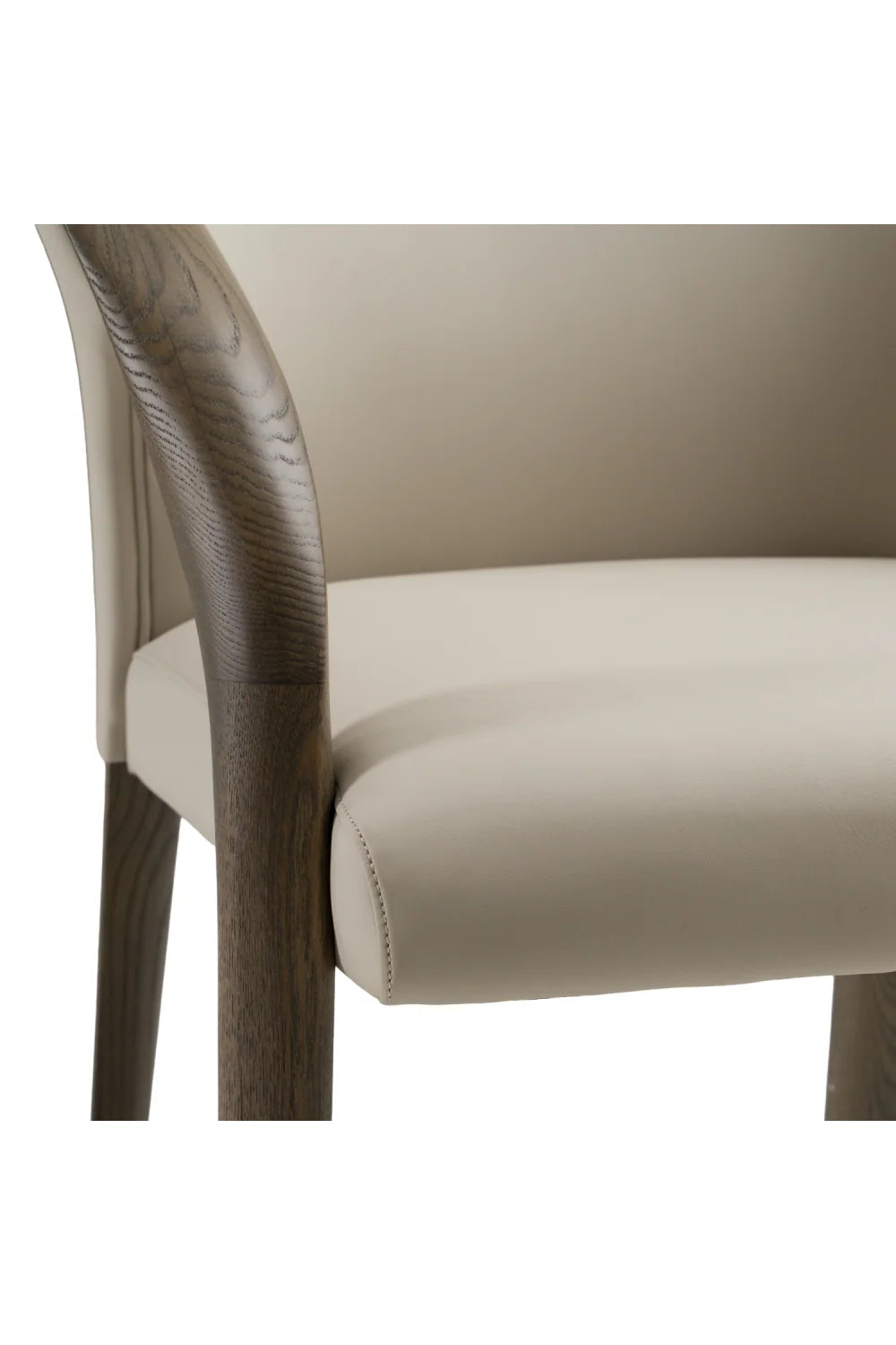 Luxury Upholstered Leather Modern Dining Armchair European Style for Villa