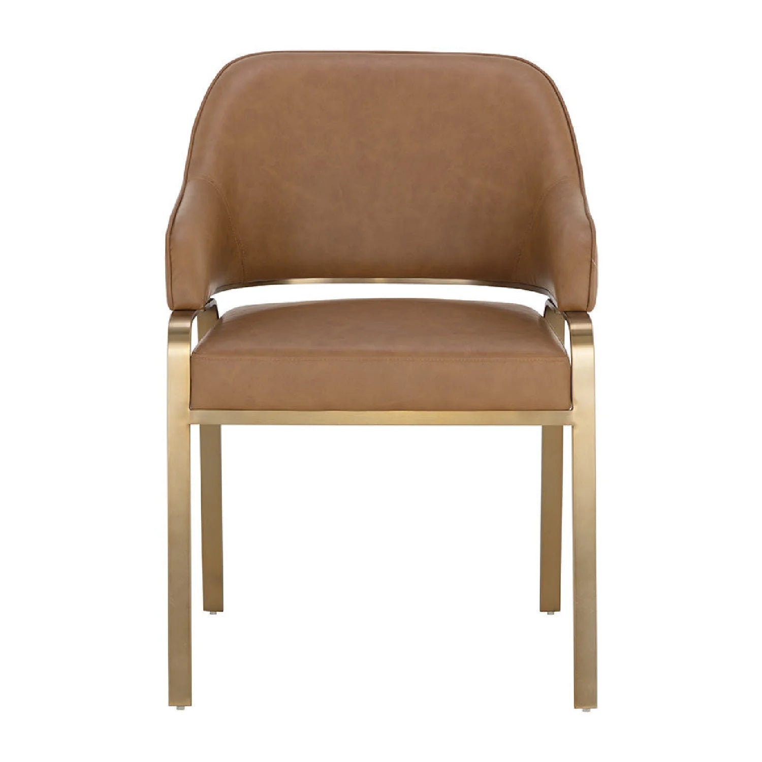 Luxury Upholstered Leather Modern Dining Armchair European Style for Villa
