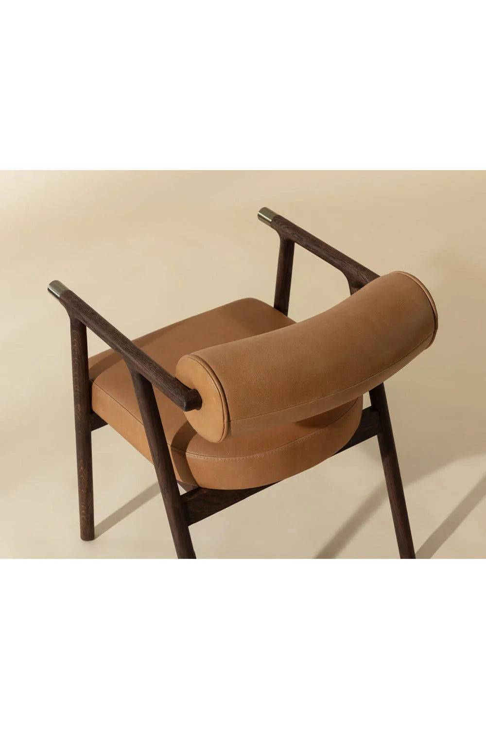Luxury Upholstered Leather Modern Dining Armchair European Style for Villa