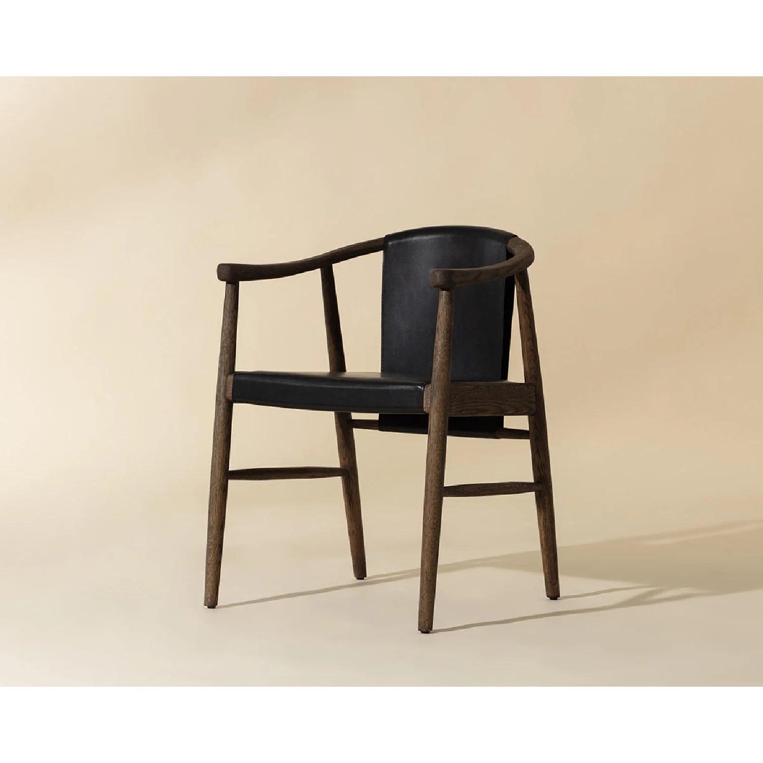 Luxury Upholstered Leather Modern Dining Armchair European Style for Villa