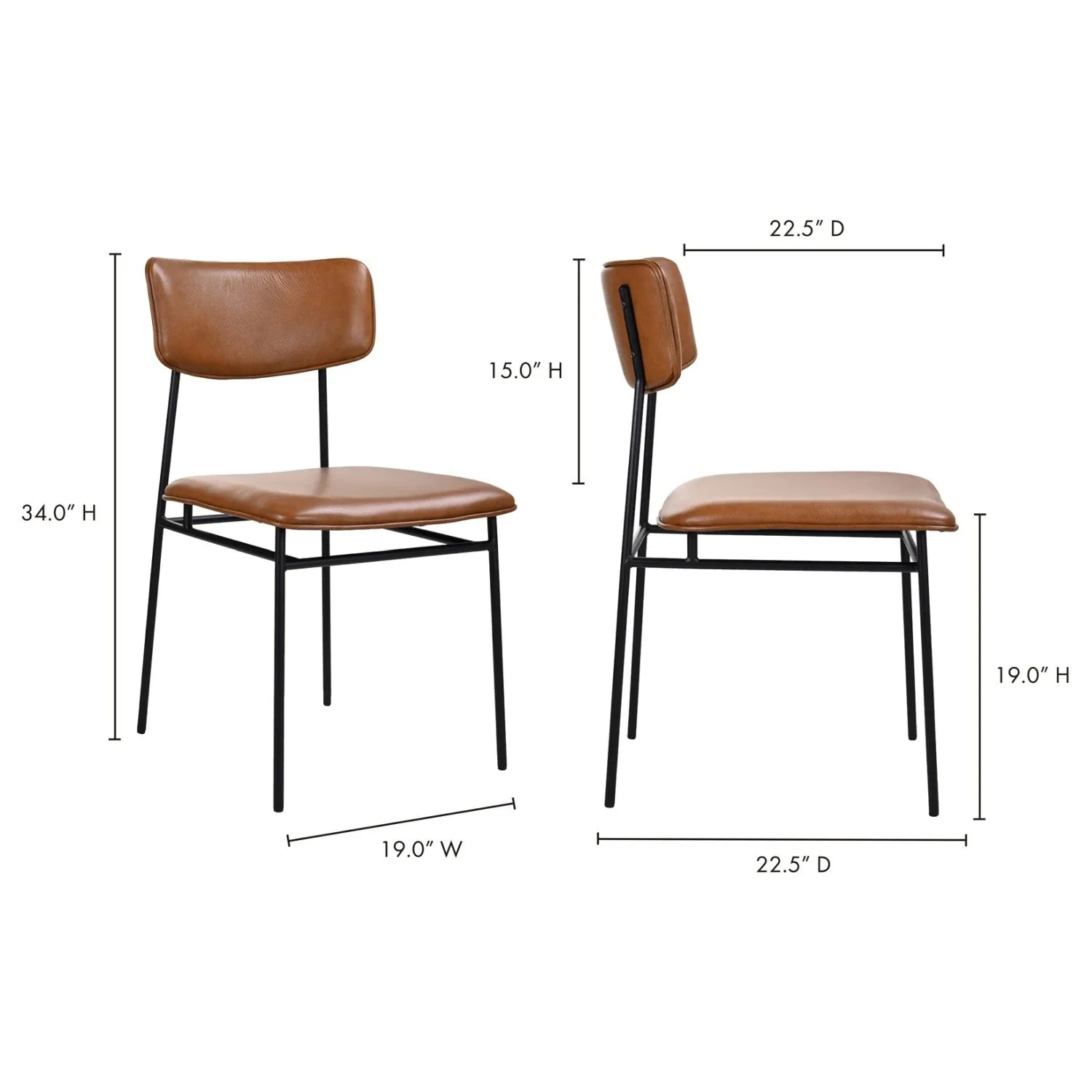Luxury Upholstered Leather Modern Dining Chair European Style for Villa