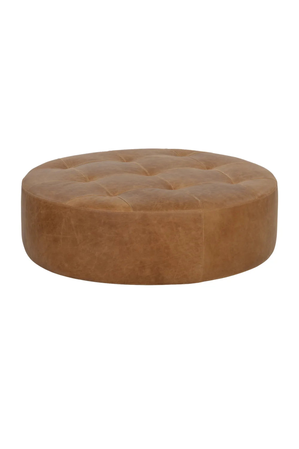 Luxury Upholstered Leather Ottoman European Style for Villa